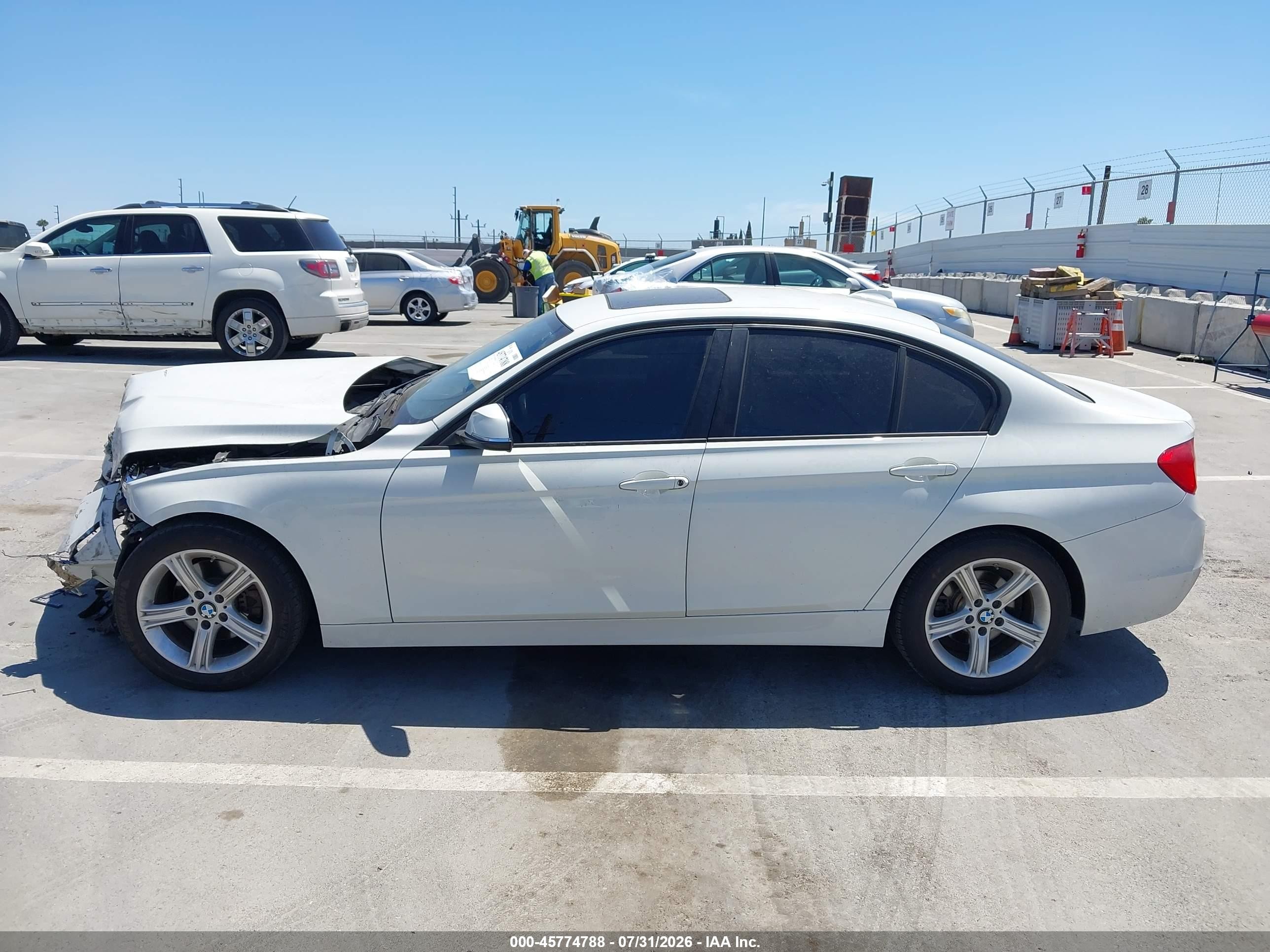 2015 Bmw 328i White vin: WBA3C1C53FK123190
