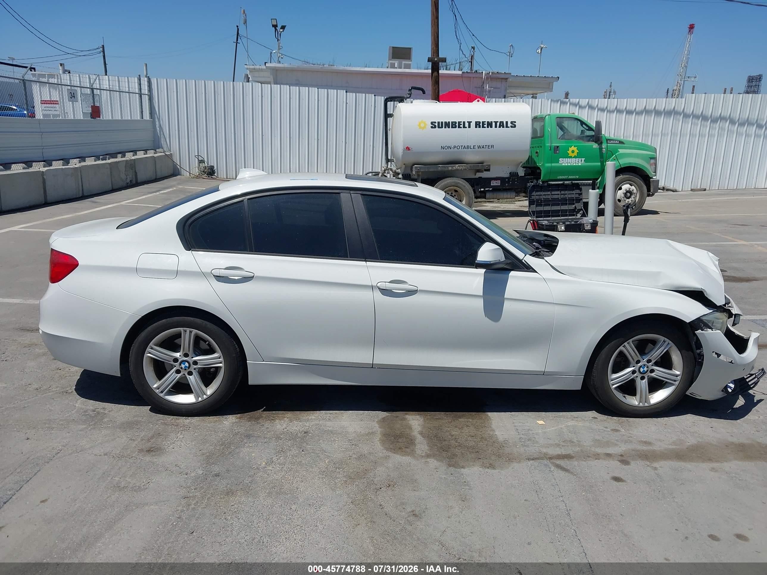 2015 Bmw 328i White vin: WBA3C1C53FK123190