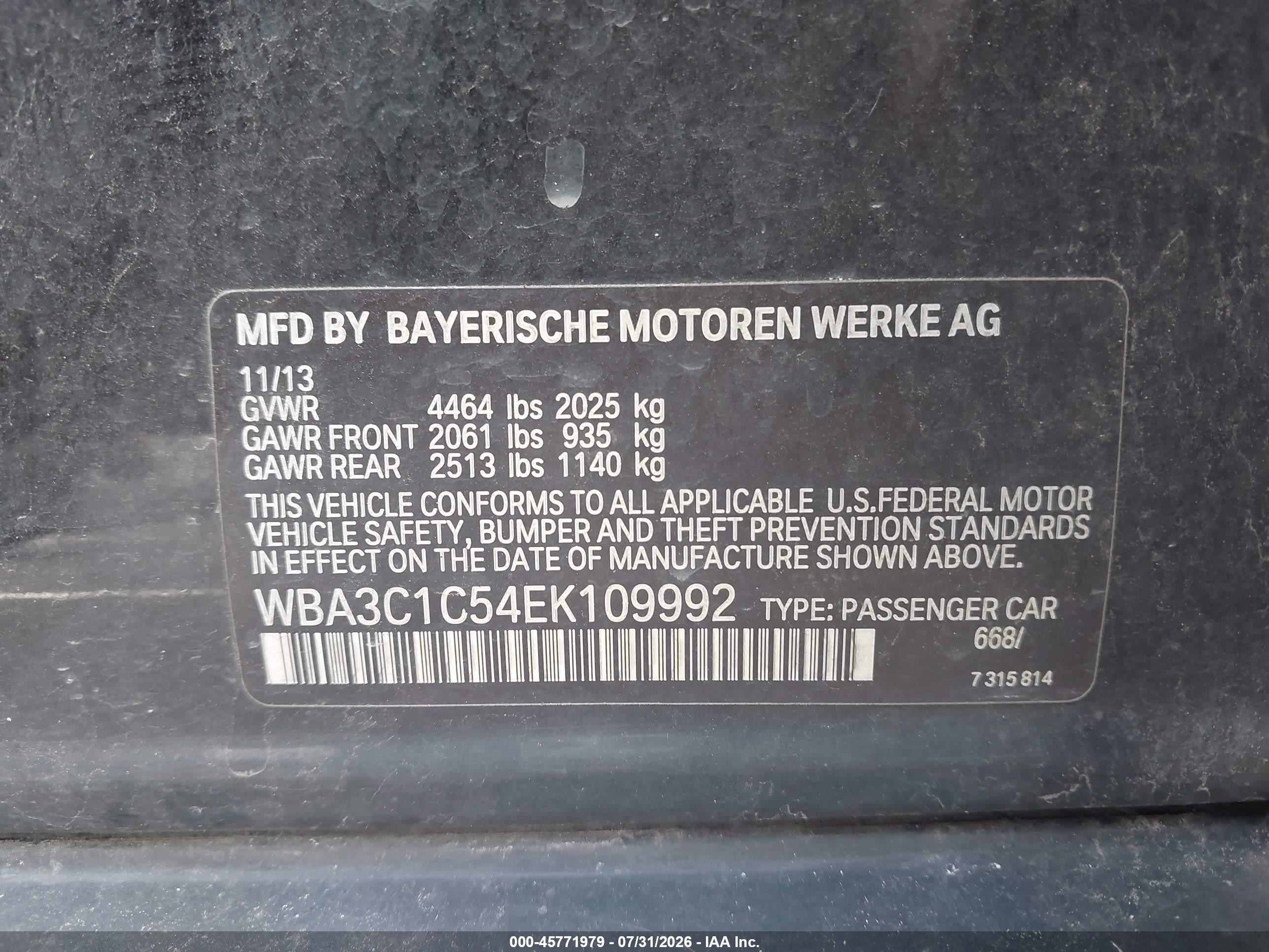 2014 Bmw 328i   Black vin: WBA3C1C54EK109992