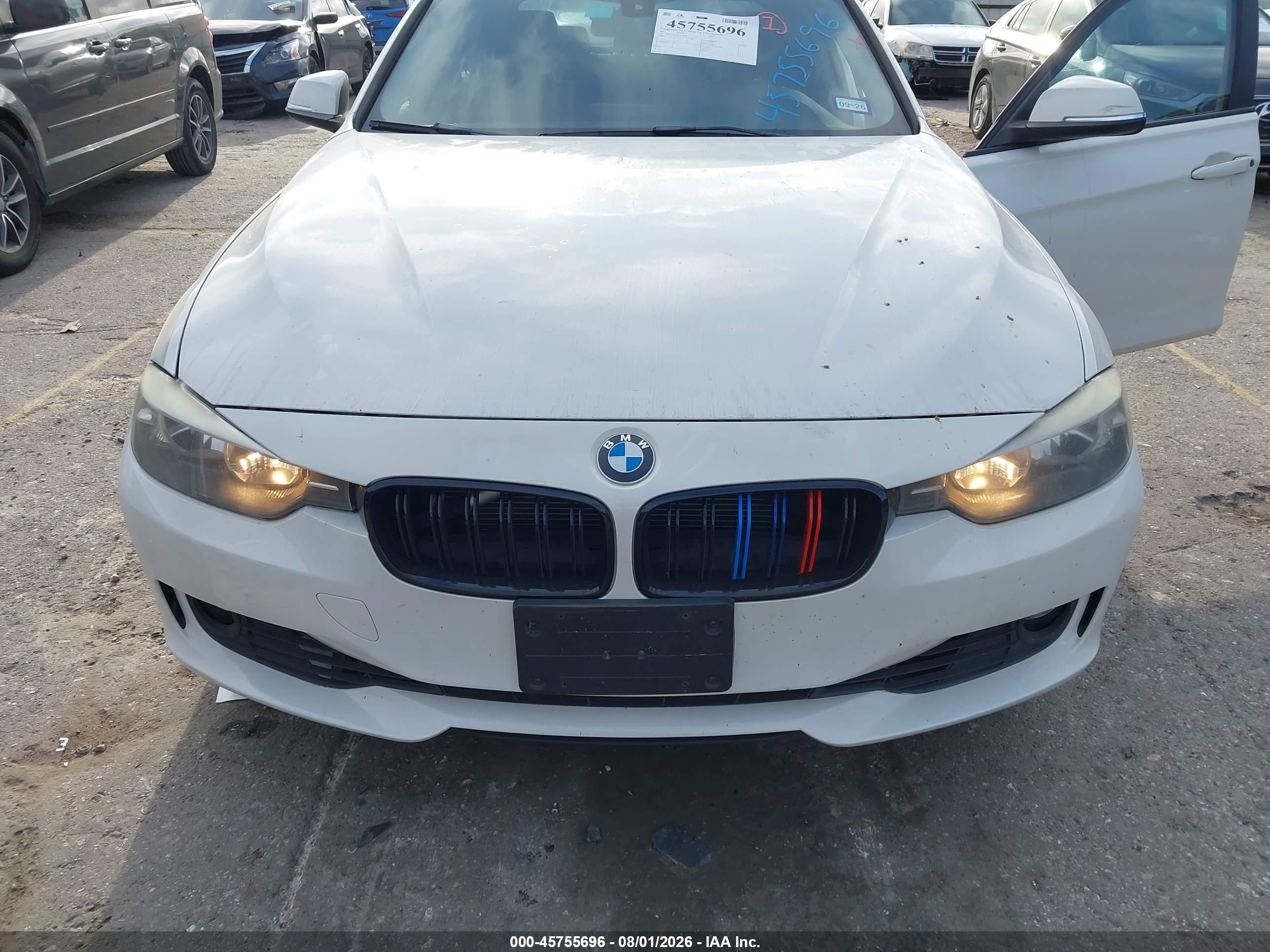 2014 Bmw 328i   White vin: WBA3C1C54EK116781