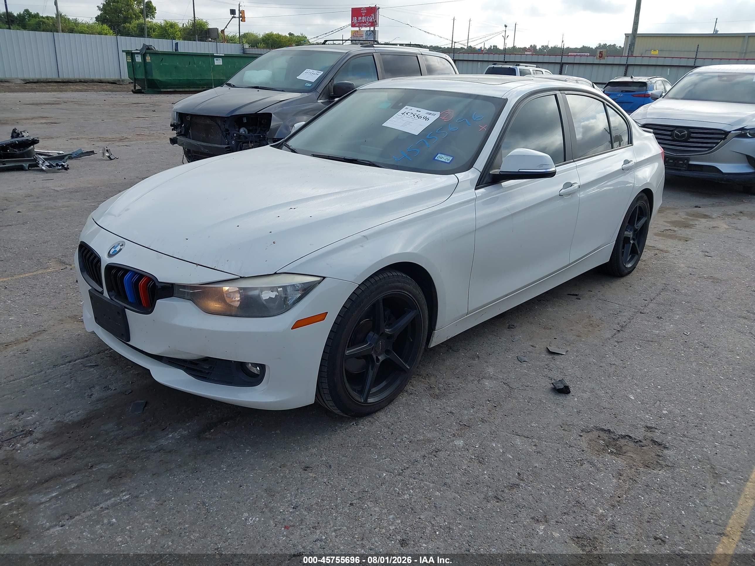 2014 Bmw 328i   White vin: WBA3C1C54EK116781