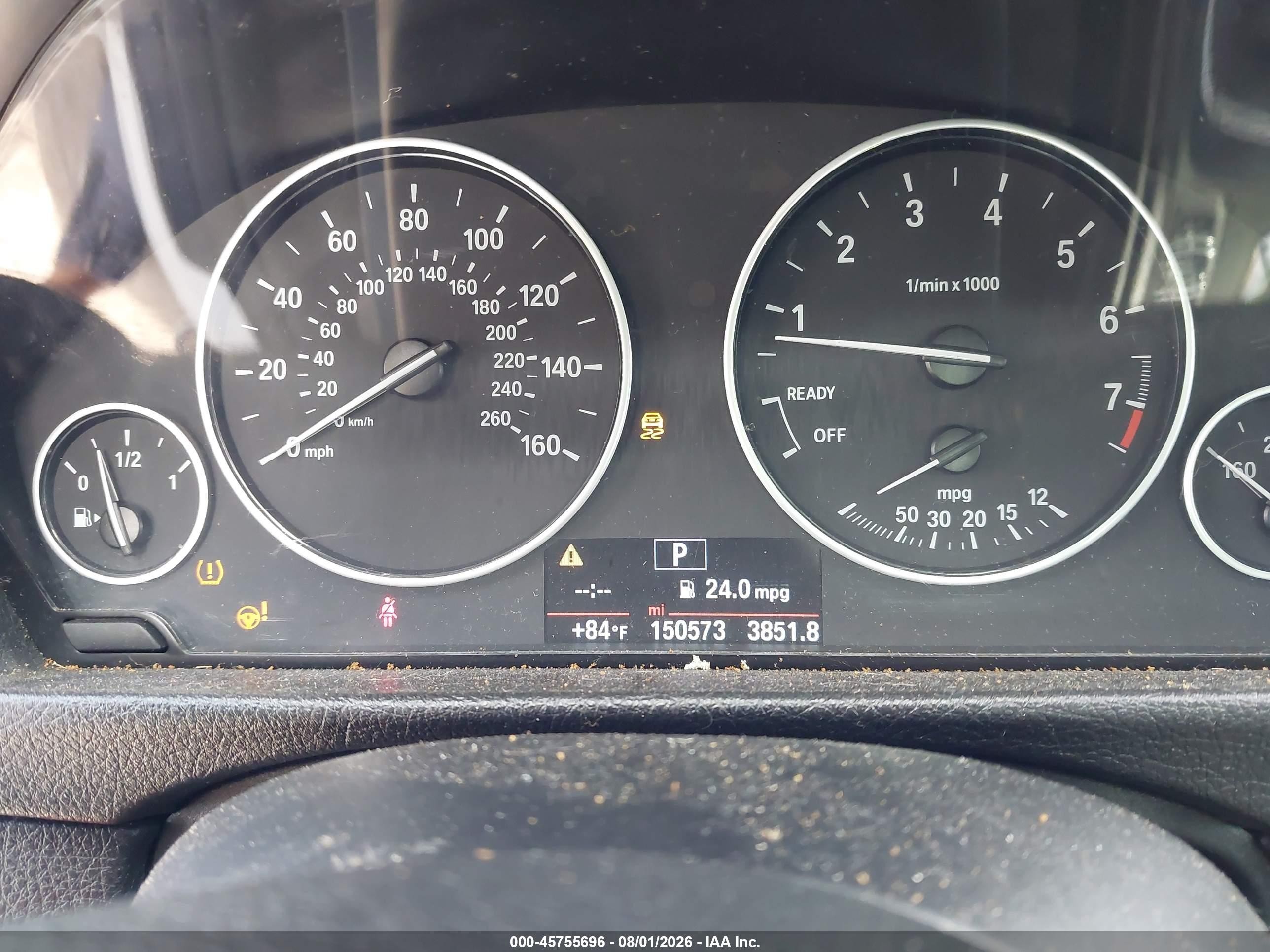 2014 Bmw 328i   White vin: WBA3C1C54EK116781