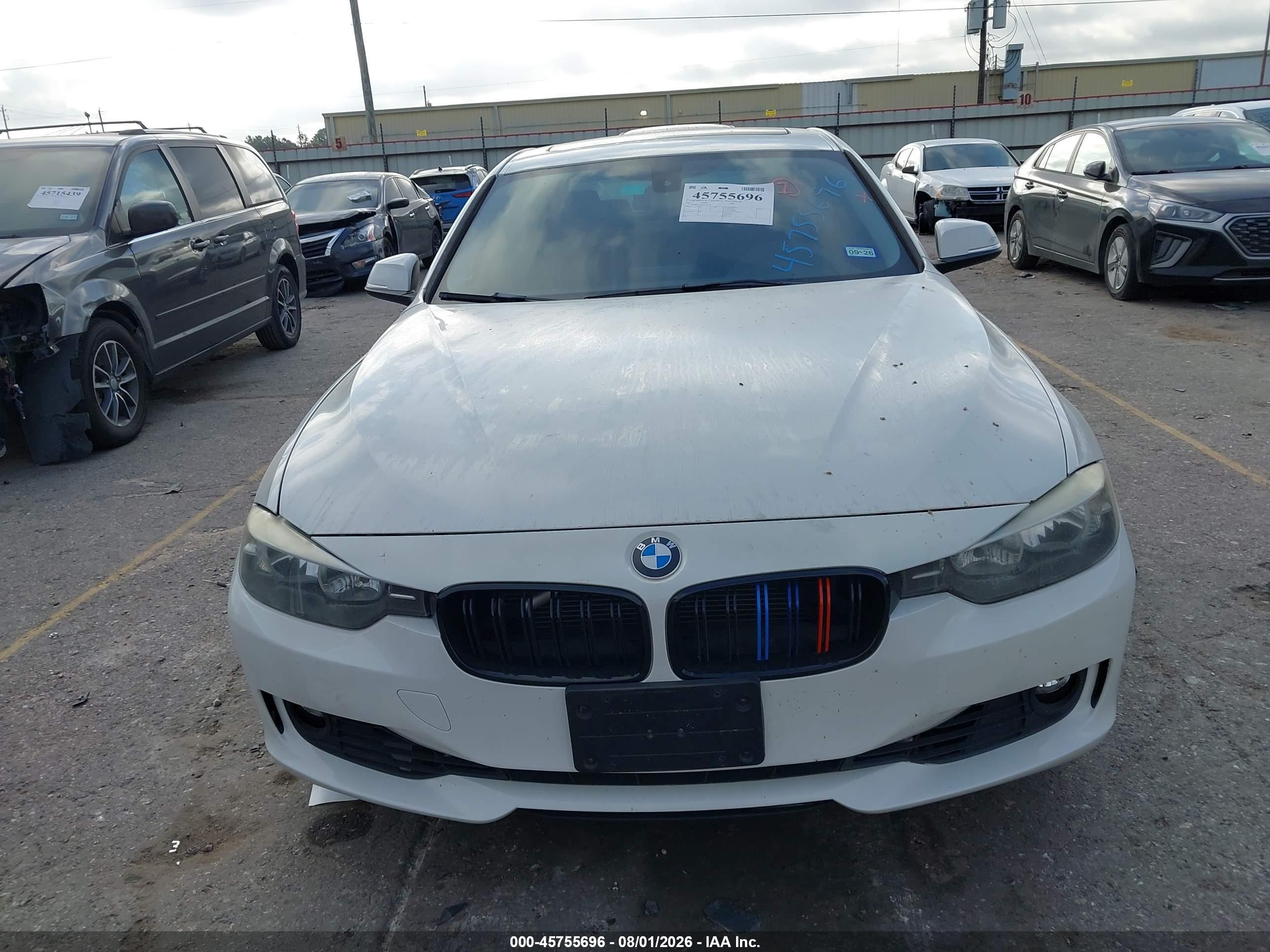 2014 Bmw 328i   White vin: WBA3C1C54EK116781