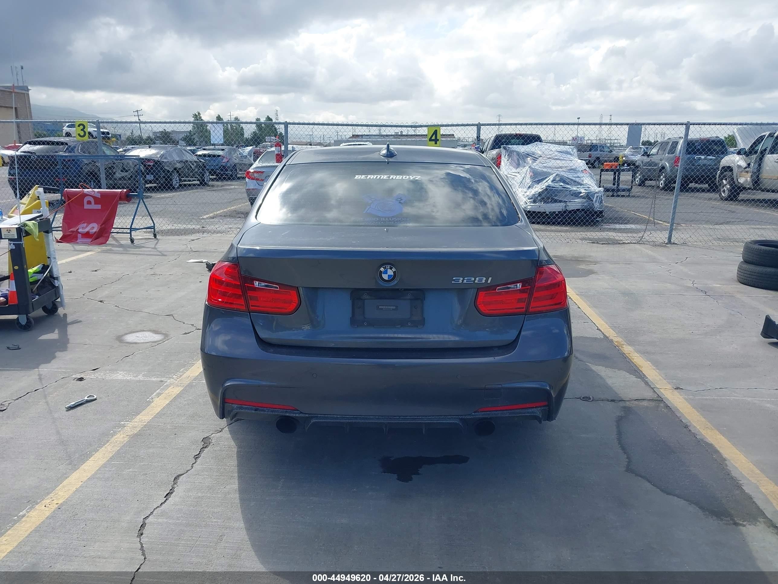 2015 Bmw 328i   Gray vin: WBA3C1C54FK121478