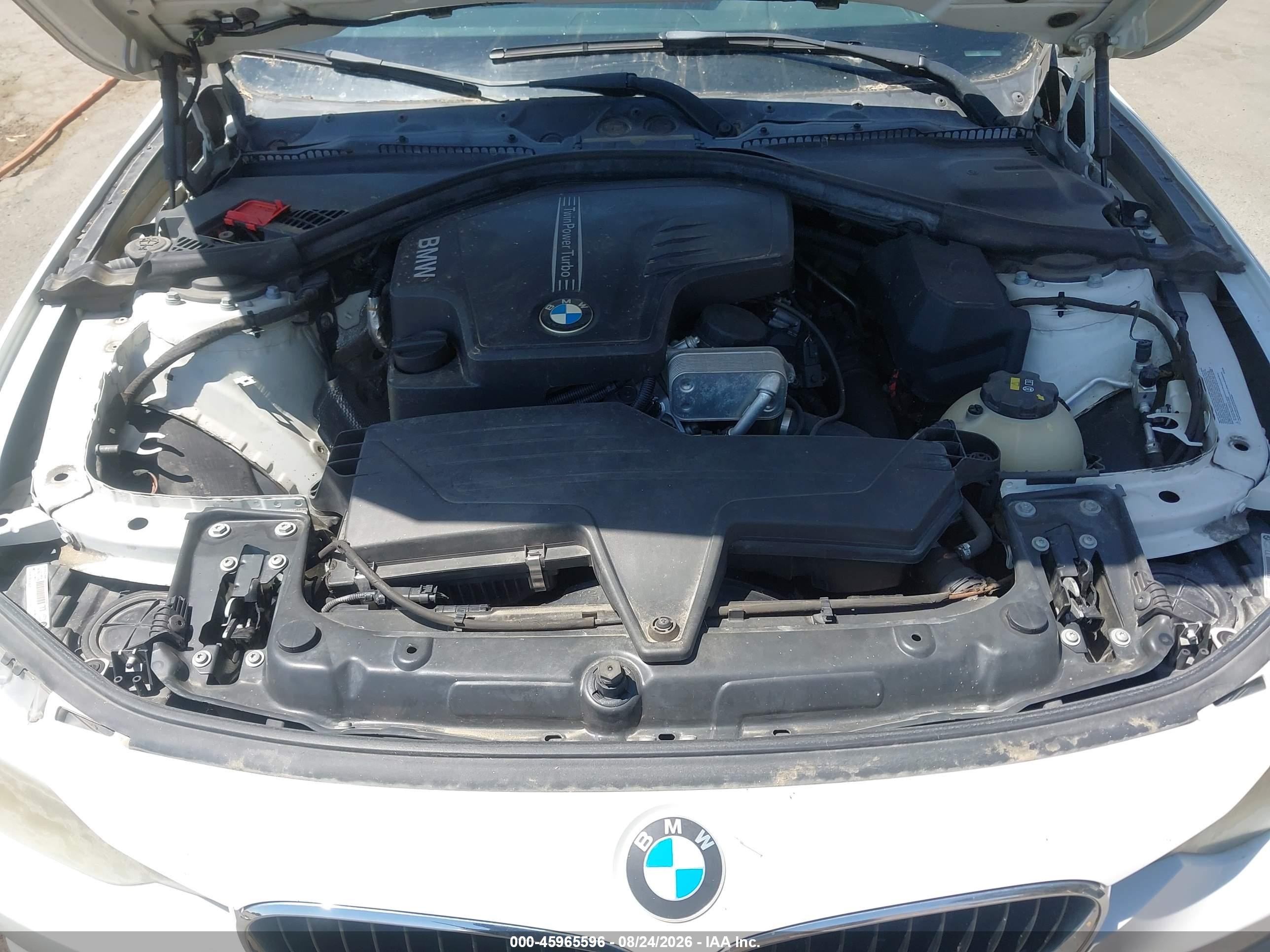 2015 Bmw 328i   White vin: WBA3C1C54FK122484