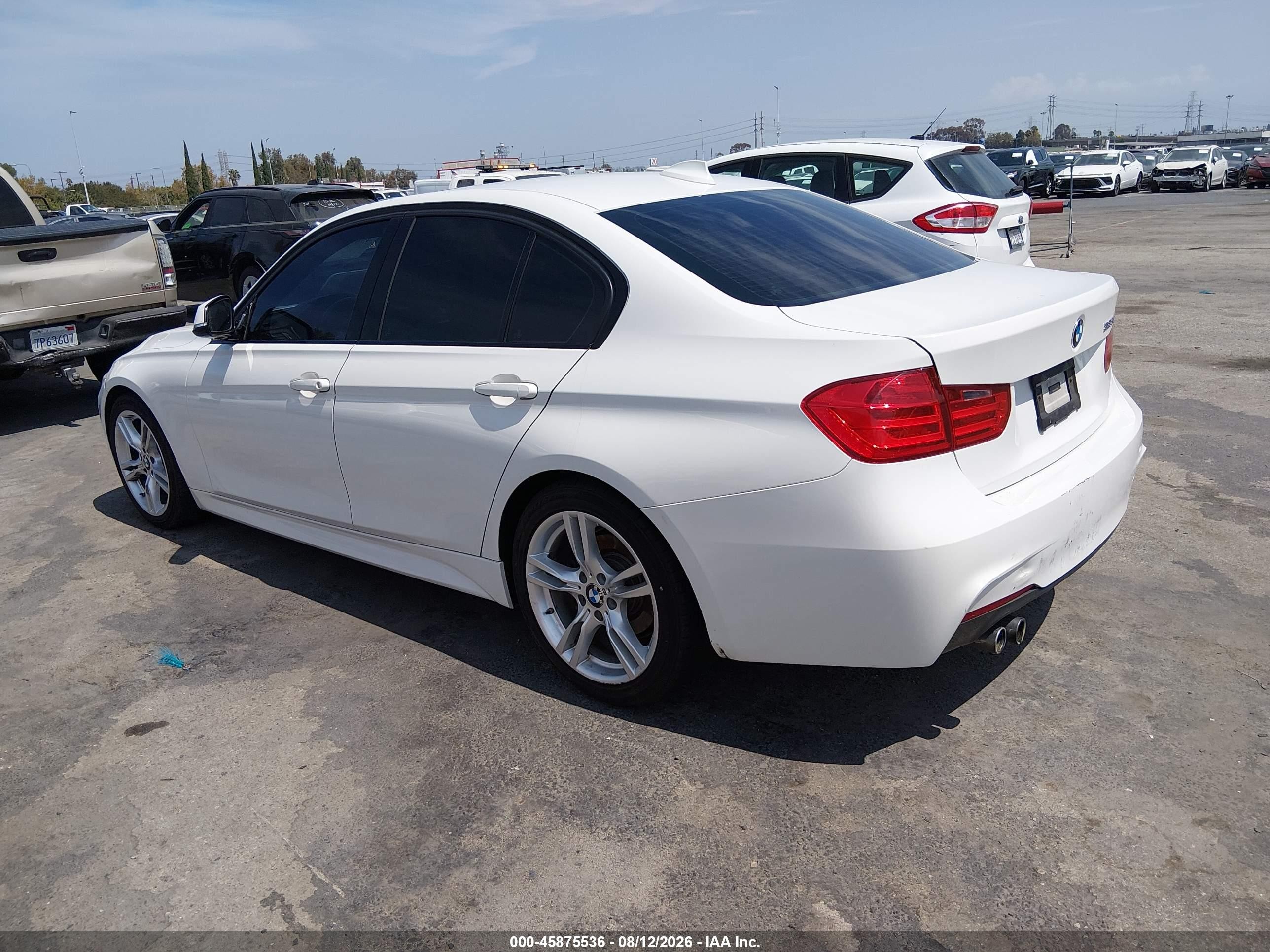 2014 Bmw 328i   White vin: WBA3C1C55EK107006