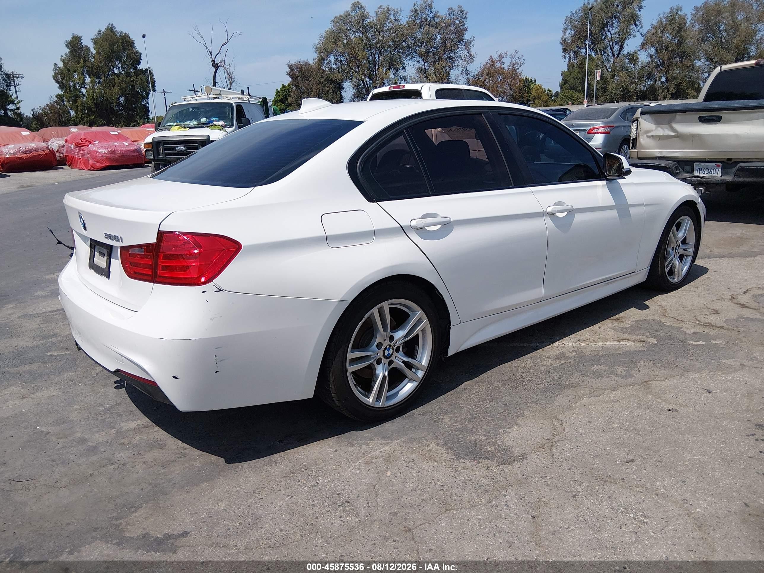 2014 Bmw 328i   White vin: WBA3C1C55EK107006