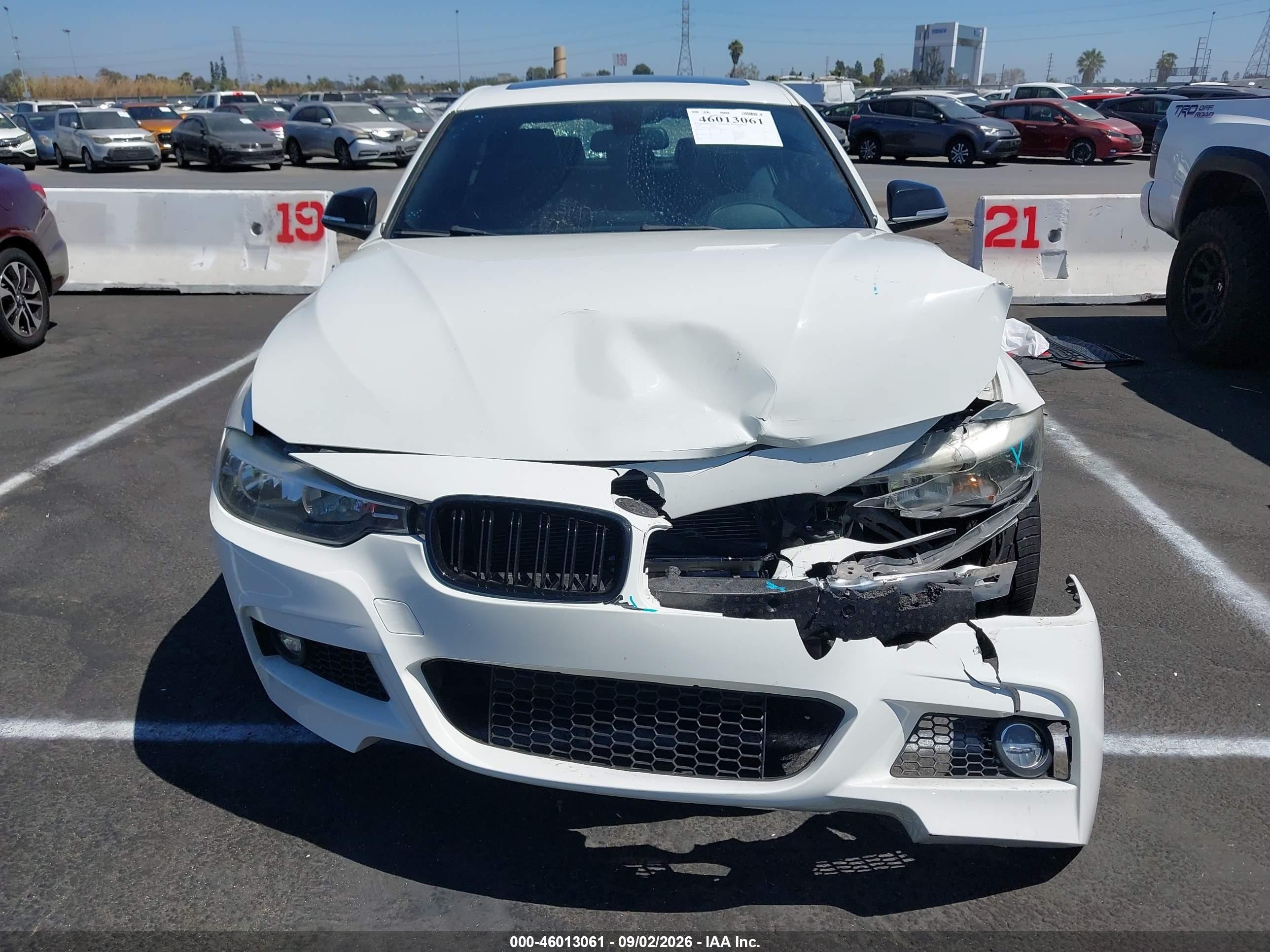 2014 Bmw 328i   White vin: WBA3C1C55EK116434