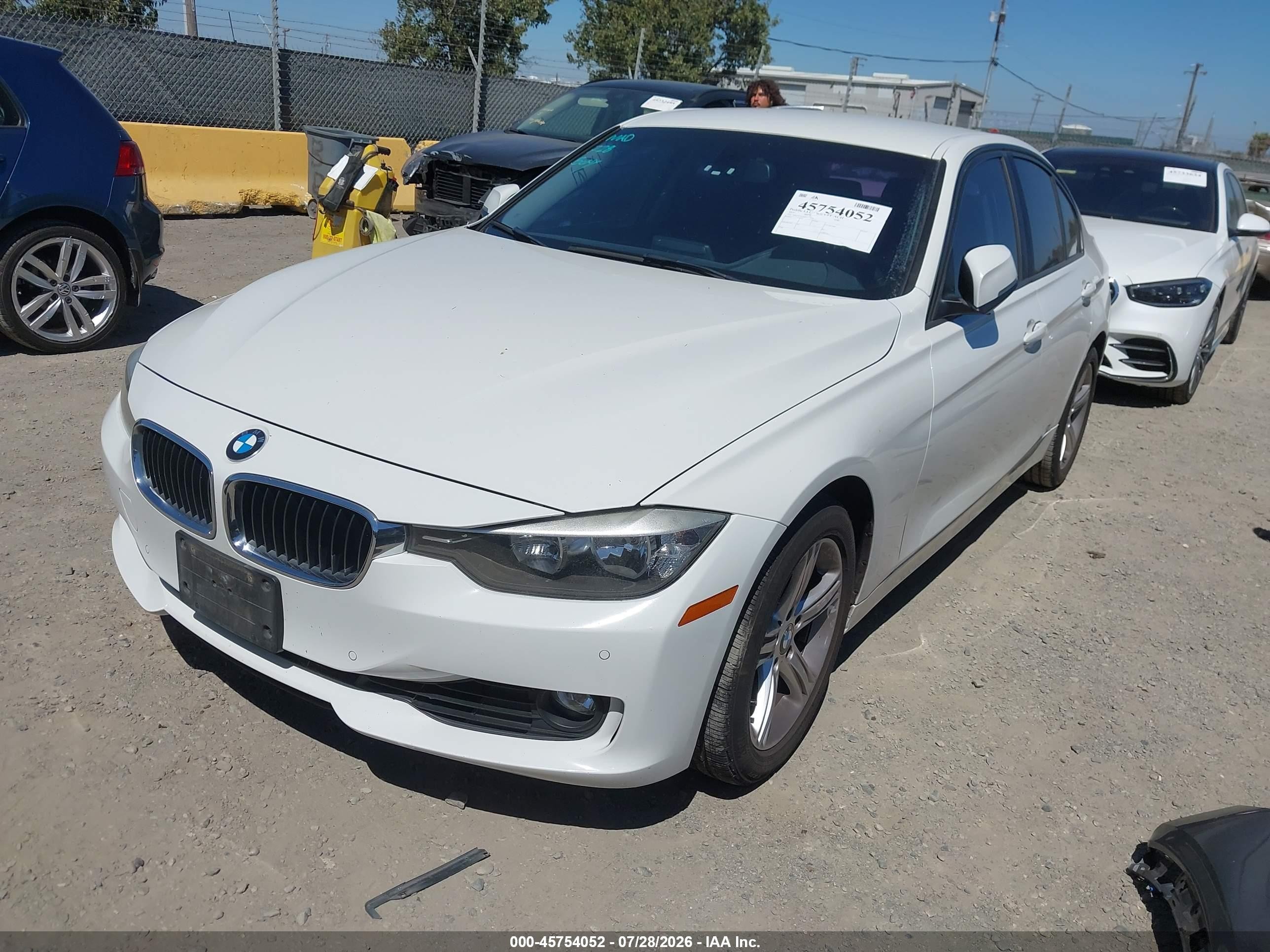 2015 Bmw 328i   White vin: WBA3C1C55FK121828