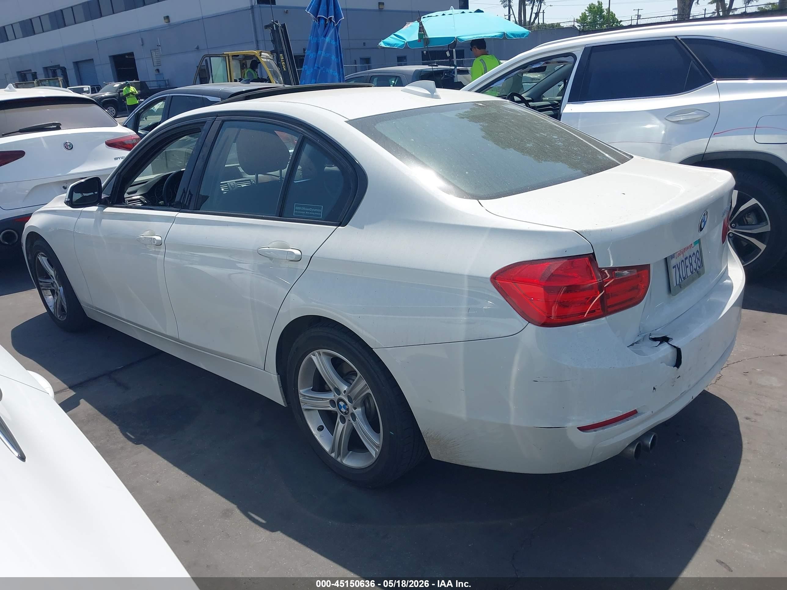 2015 Bmw 328i   White vin: WBA3C1C55FP851595