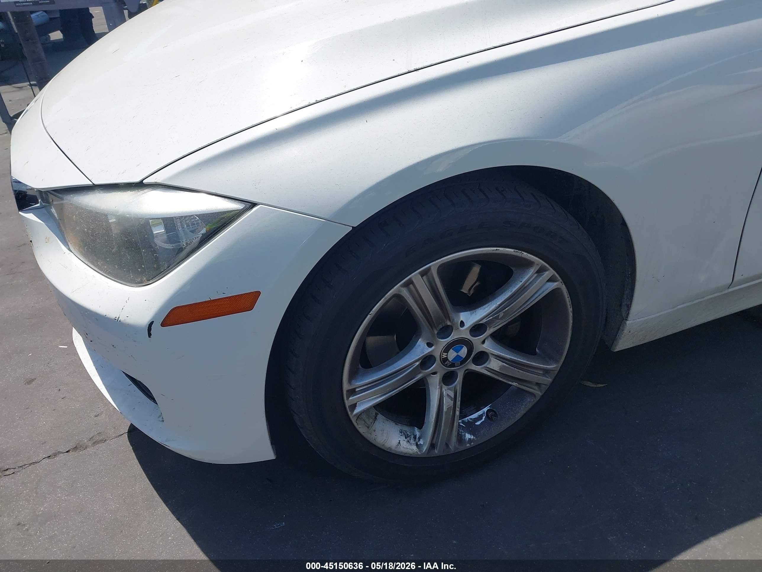 2015 Bmw 328i   White vin: WBA3C1C55FP851595