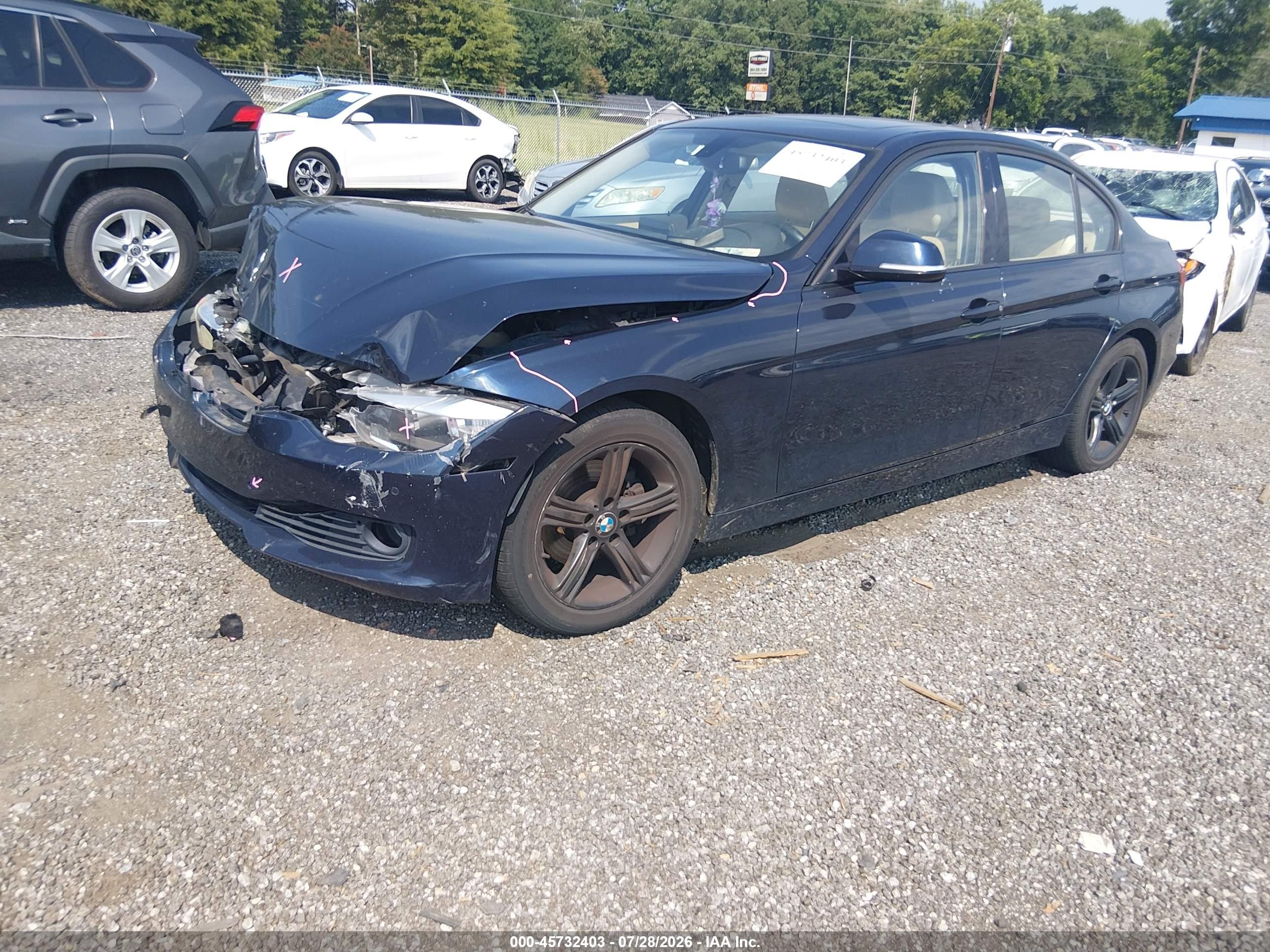 2015 Bmw 328i Navy vin: WBA3C1C55FP851905