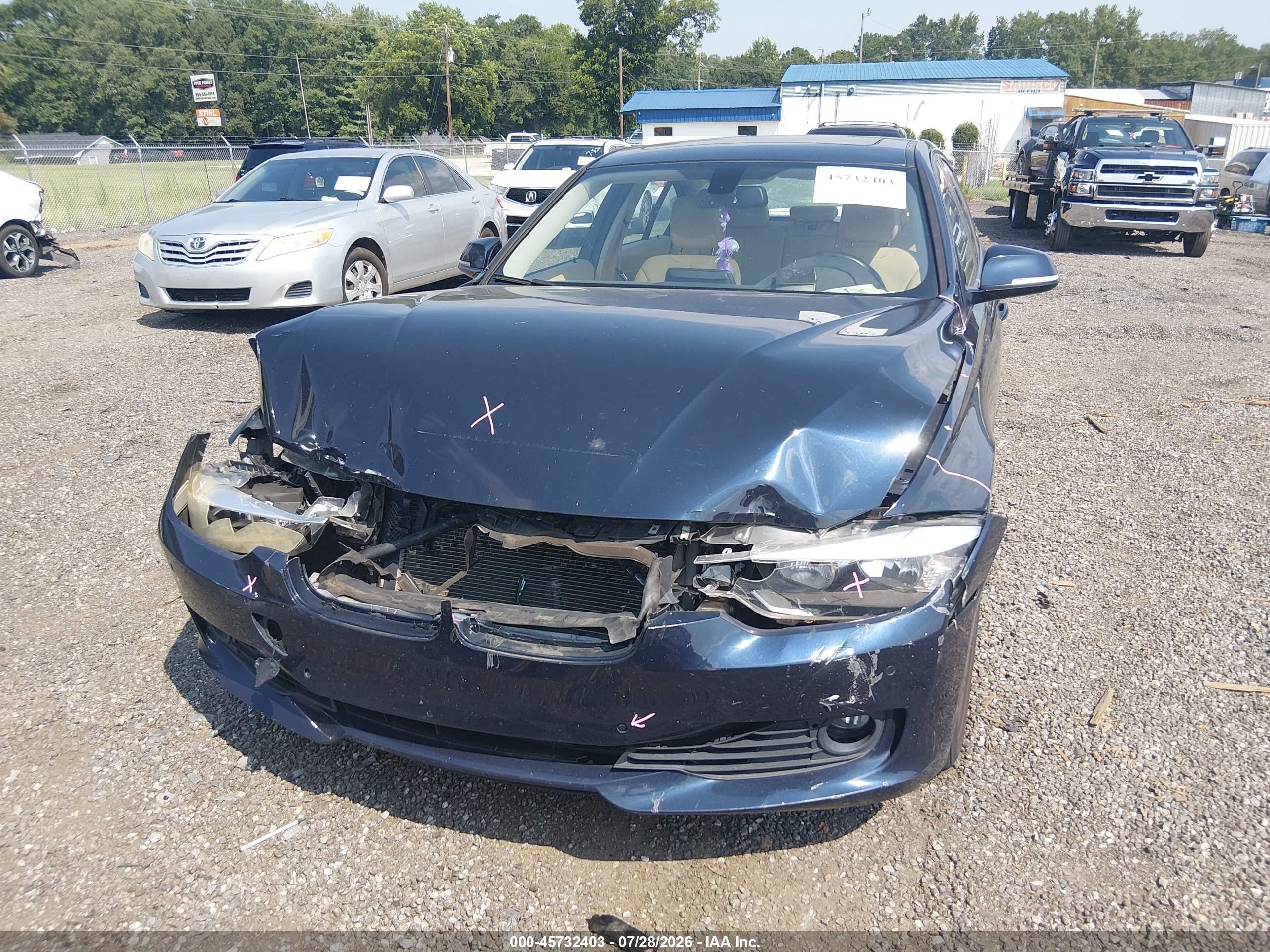 2015 Bmw 328i Navy vin: WBA3C1C55FP851905