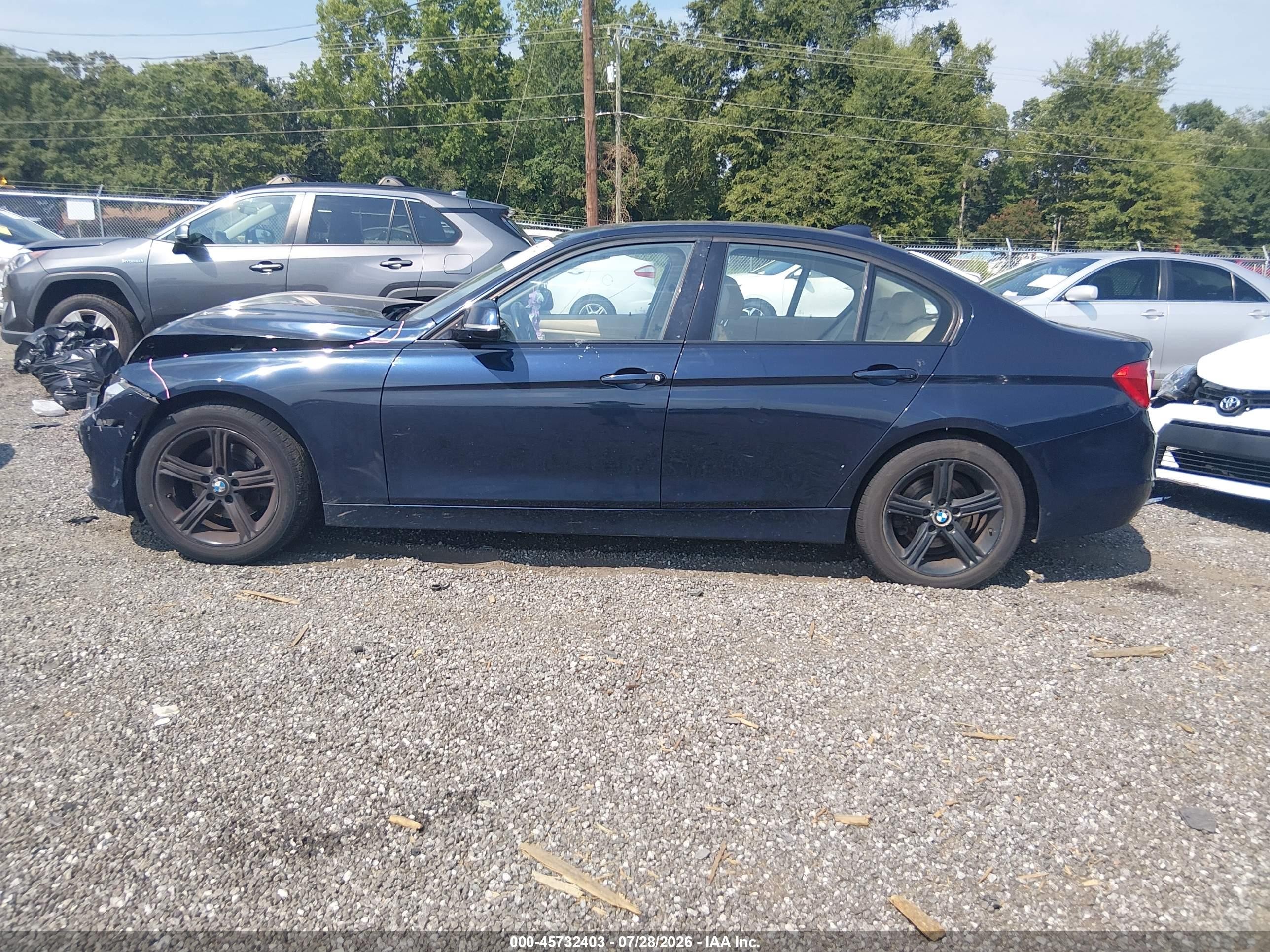 2015 Bmw 328i Navy vin: WBA3C1C55FP851905