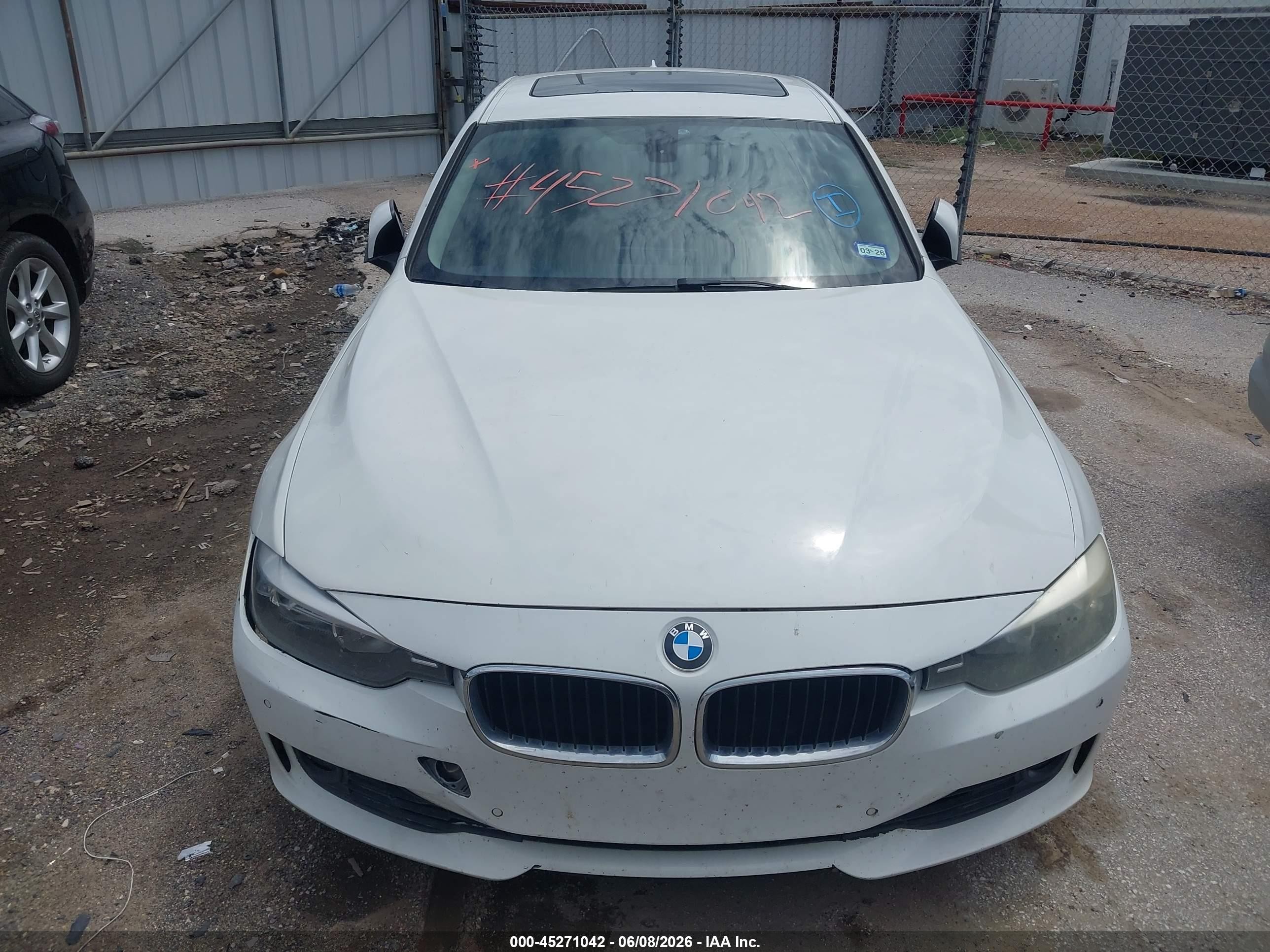 2012 Bmw 328i   White vin: WBA3C1C56CF430941