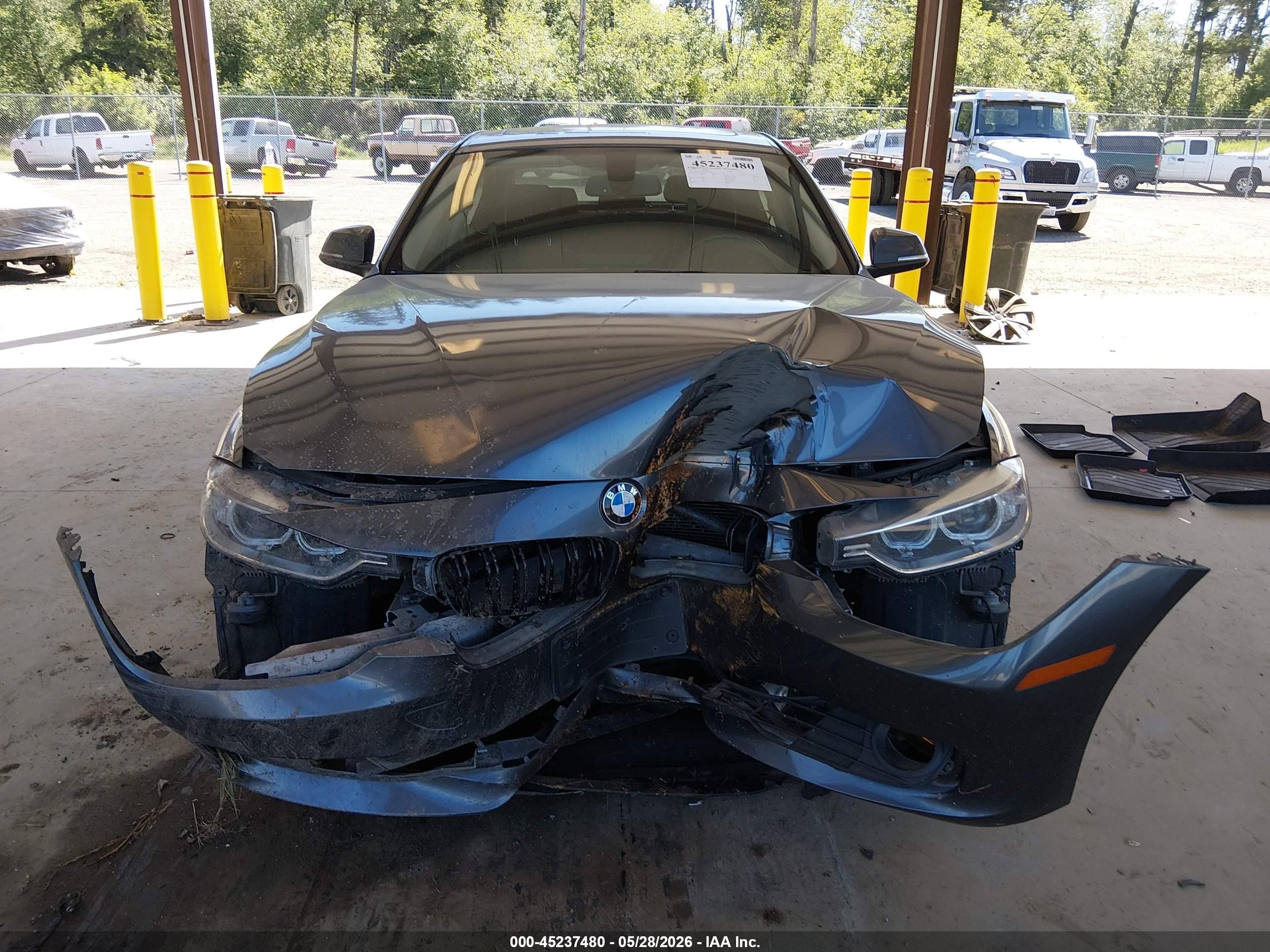 2014 Bmw 328i   Gray vin: WBA3C1C56EK113378