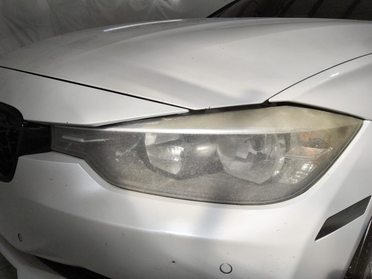 2015 Bmw 328 I Sulev White vin: WBA3C1C56FK119229 Damage: Left Head Lamp, Faded, Repair Required