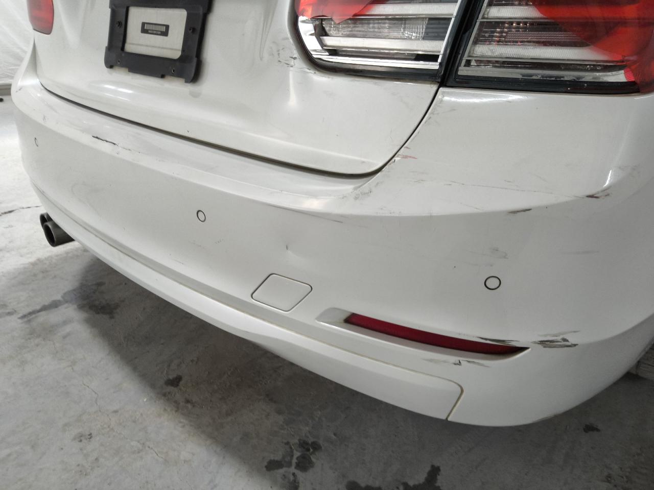 2015 Bmw 328 I Sulev White vin: WBA3C1C56FK119229 Damage: Rear Bumper/Cover, Multiple Scratches Heavy, 7