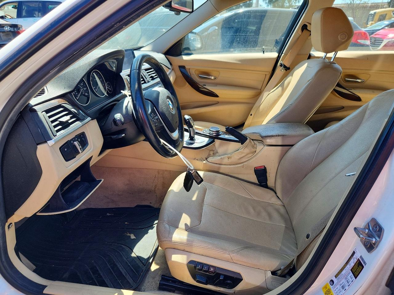 2015 Bmw 3 Series 320i Xdrive White vin: WBA3C1C56FK122549