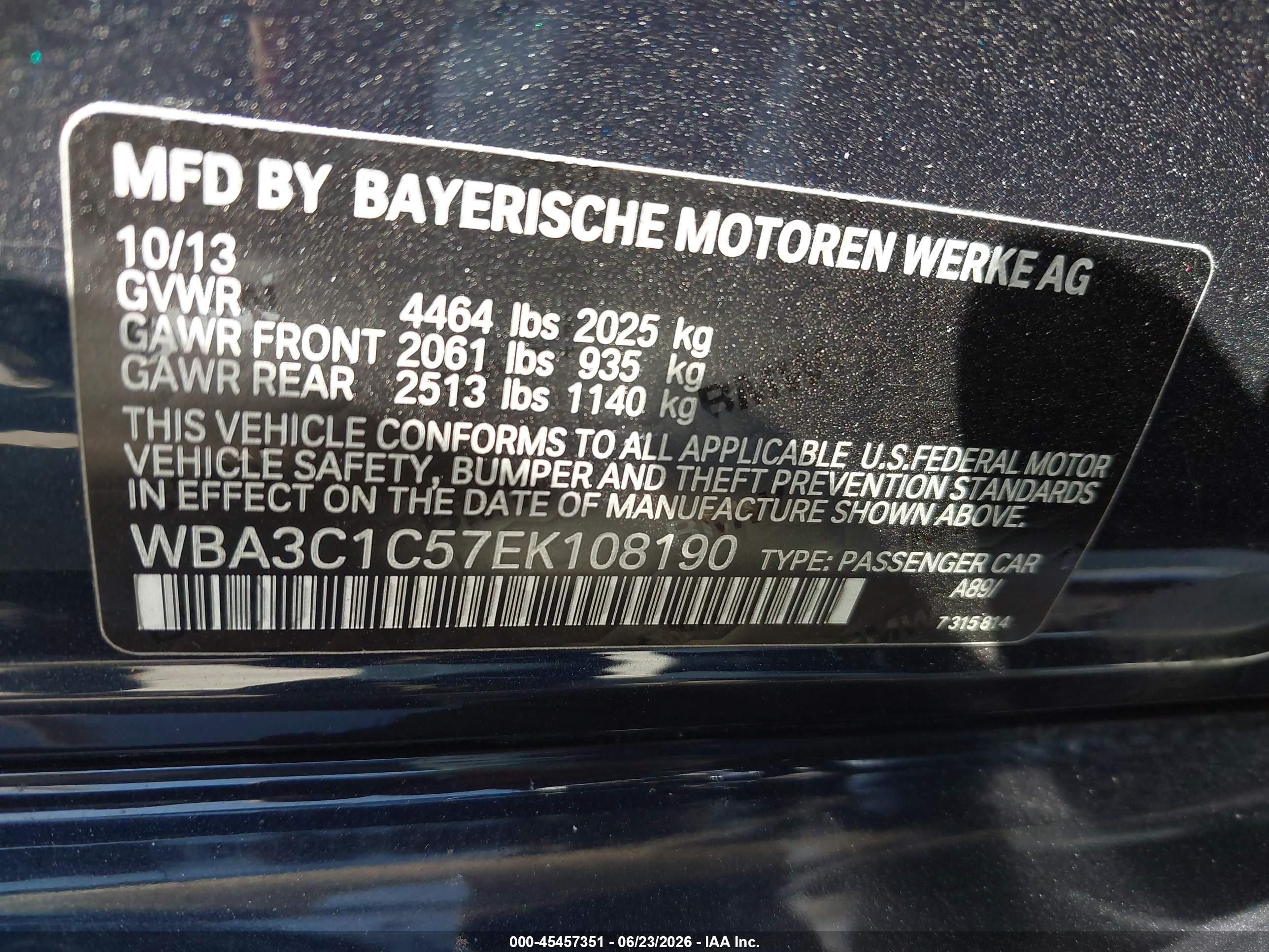 2014 Bmw 328i   Черный vin: WBA3C1C57EK108190