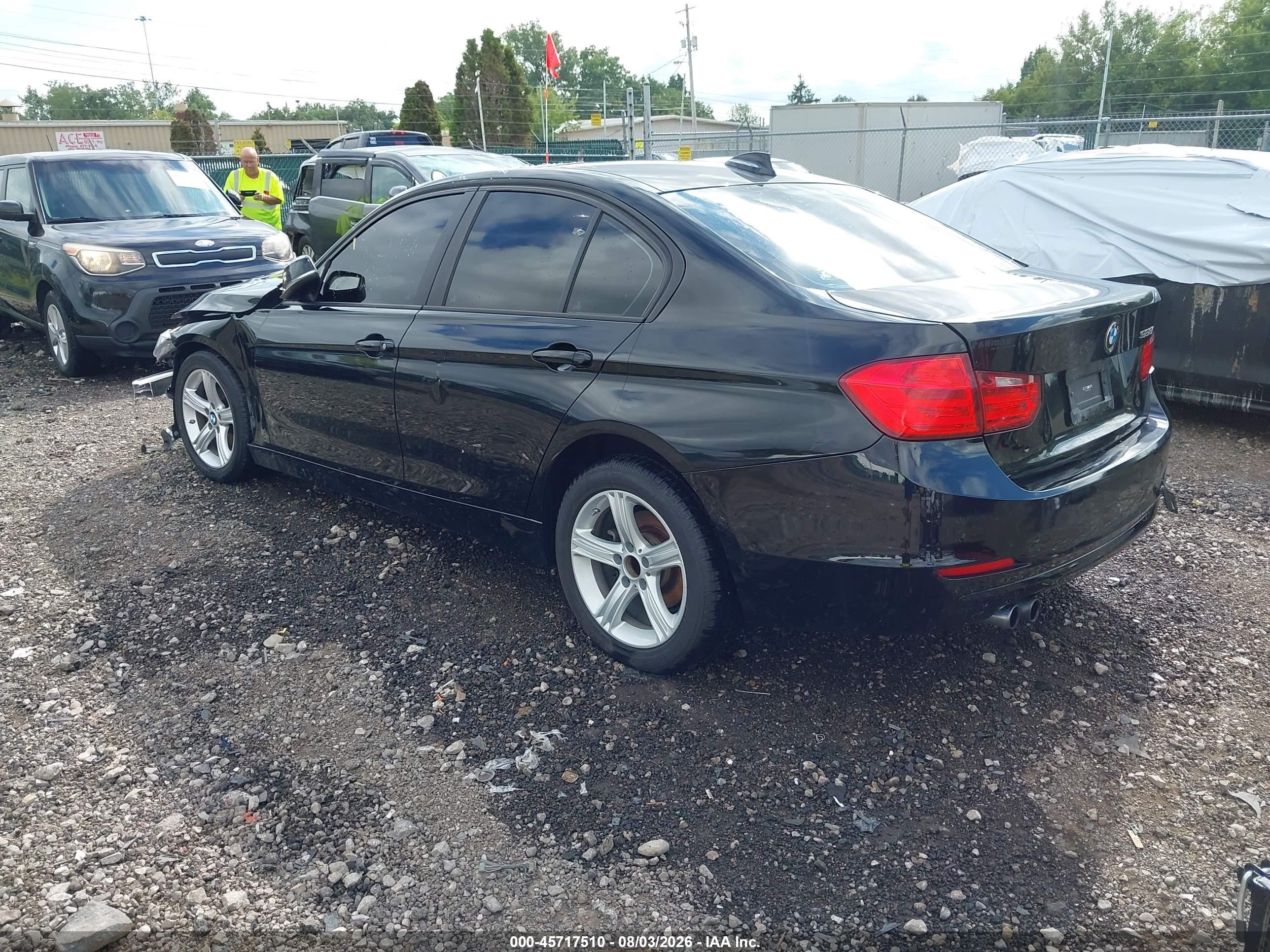 2014 Bmw 328i   Черный vin: WBA3C1C58EK113382