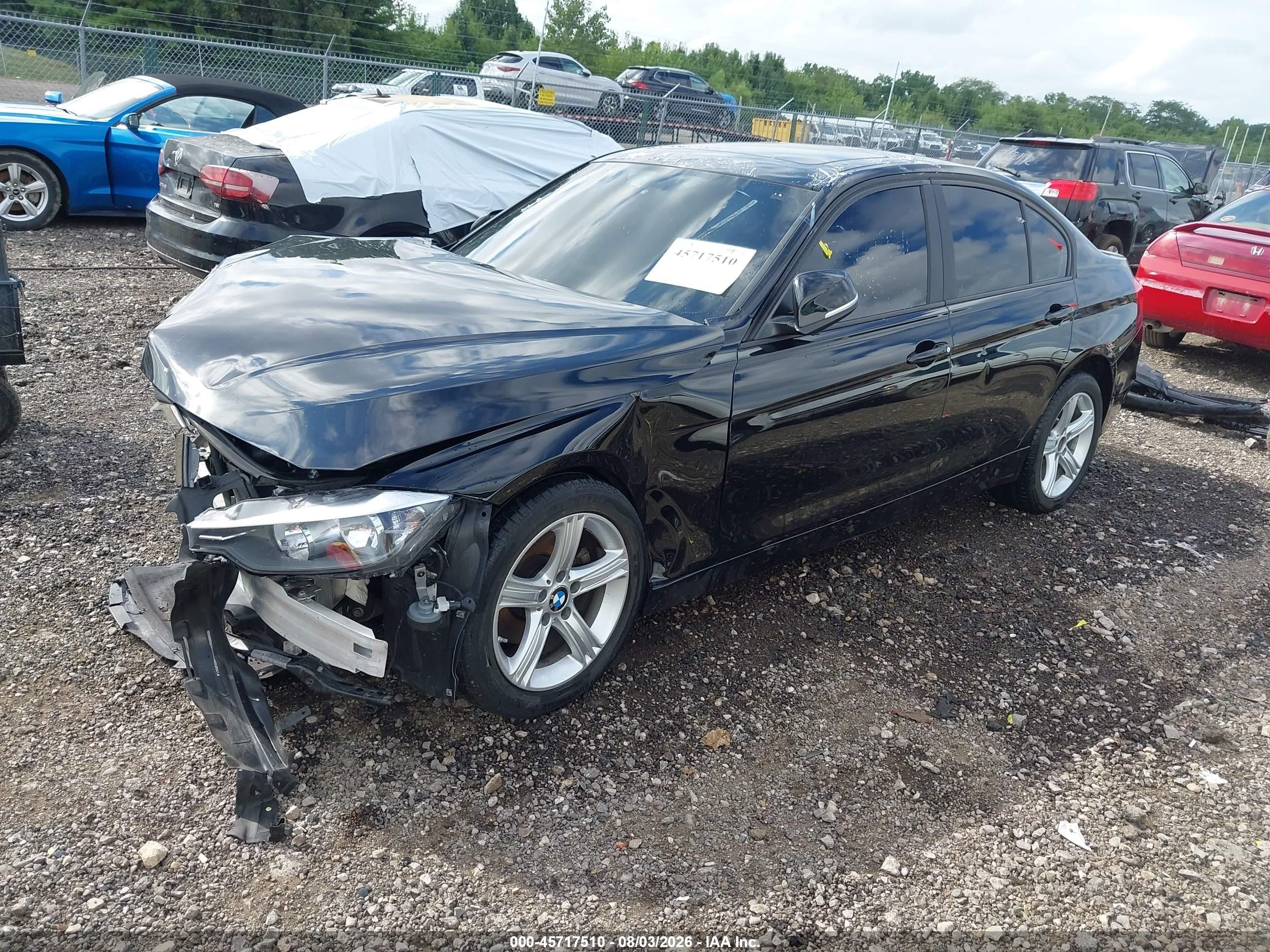 2014 Bmw 328i   Черный vin: WBA3C1C58EK113382