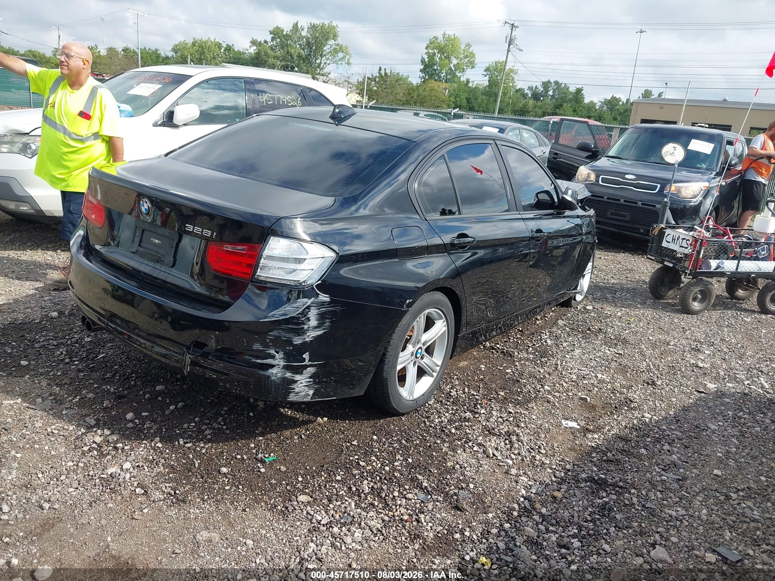 2014 Bmw 328i   Черный vin: WBA3C1C58EK113382