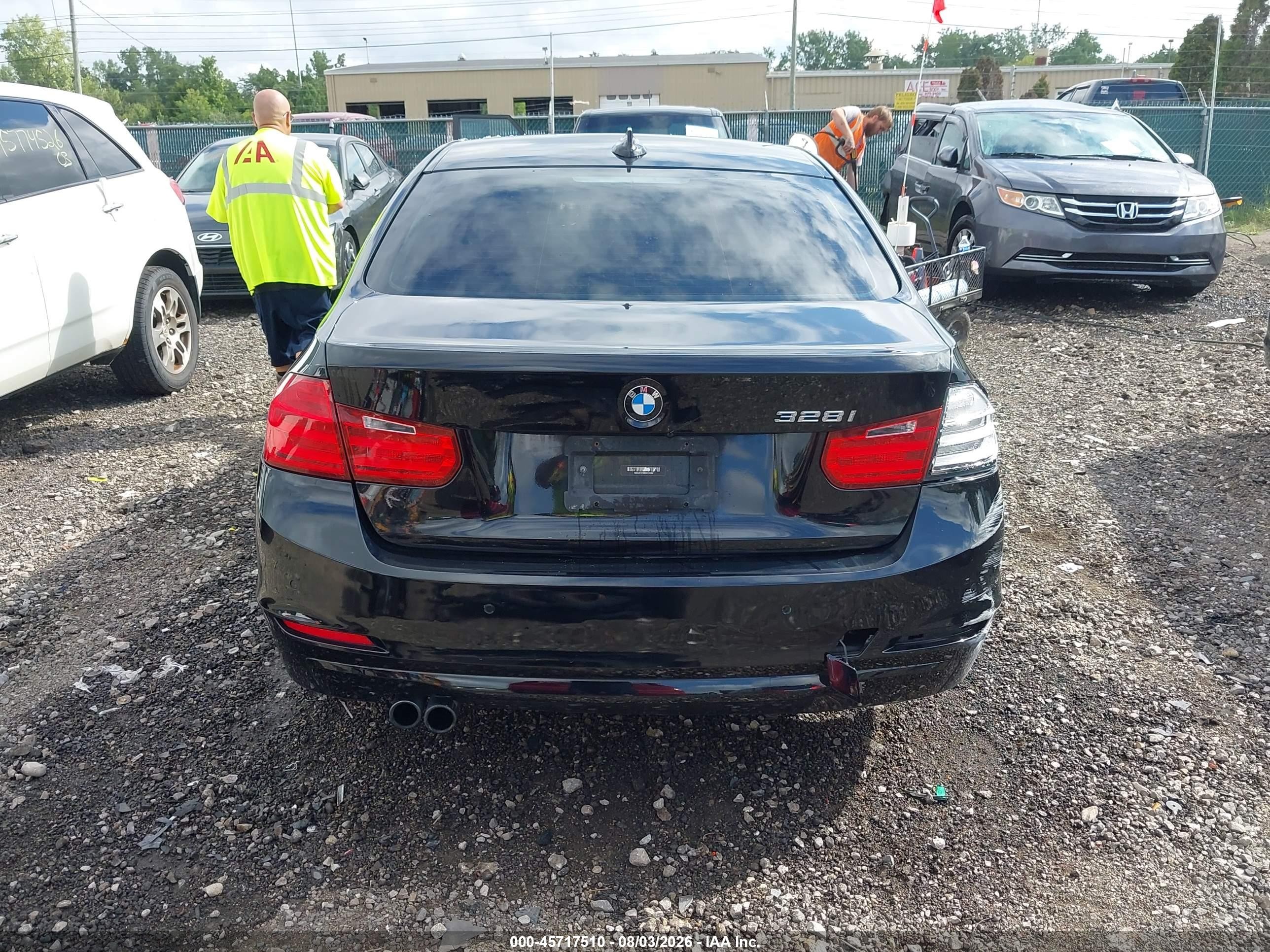 2014 Bmw 328i   Черный vin: WBA3C1C58EK113382