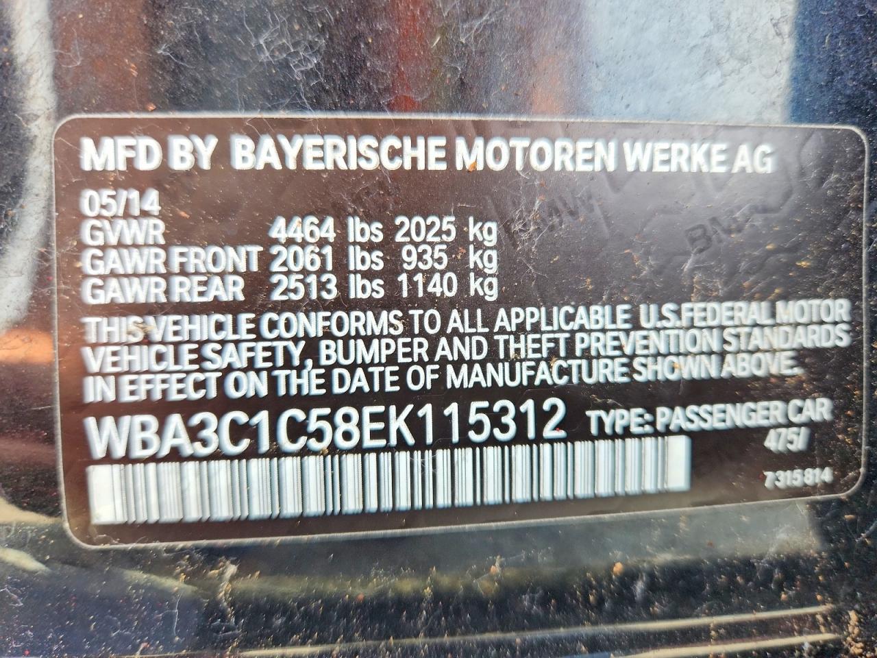 2014 Bmw 328 I Sulev Black vin: WBA3C1C58EK115312