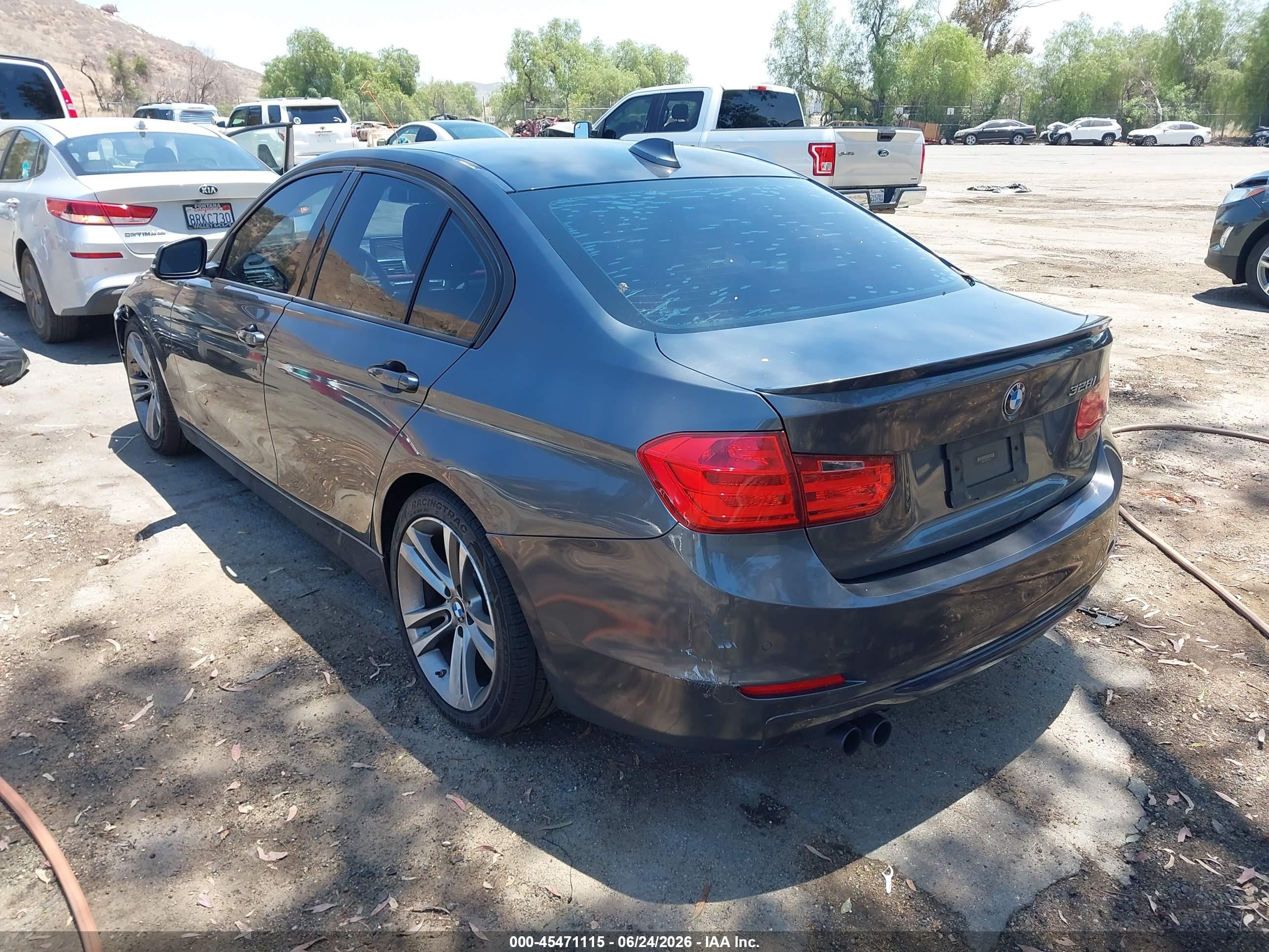 2015 Bmw 328i   Gray vin: WBA3C1C58FK122004
