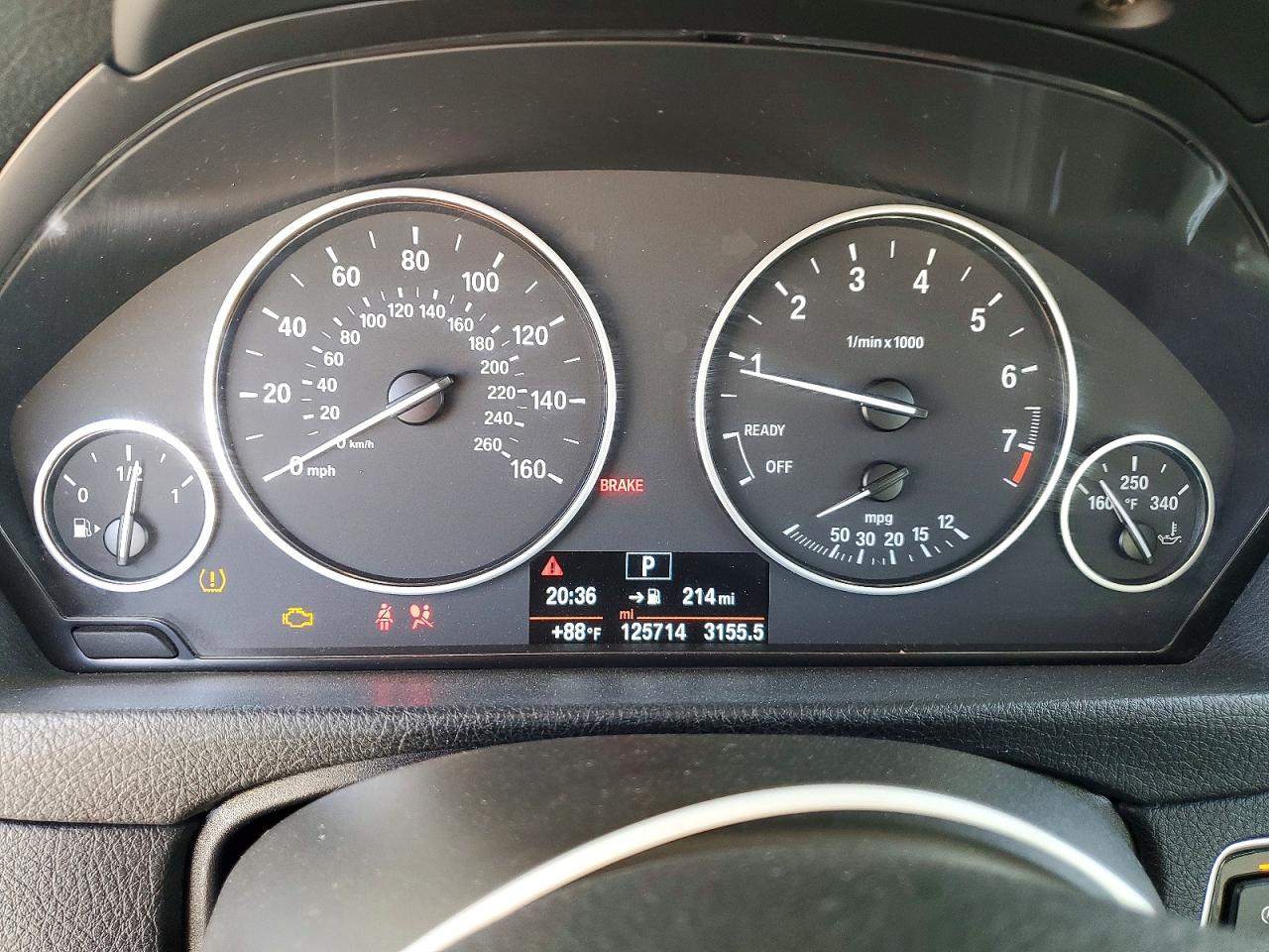 2015 Bmw 328 I Sulev White vin: WBA3C1C58FP851350