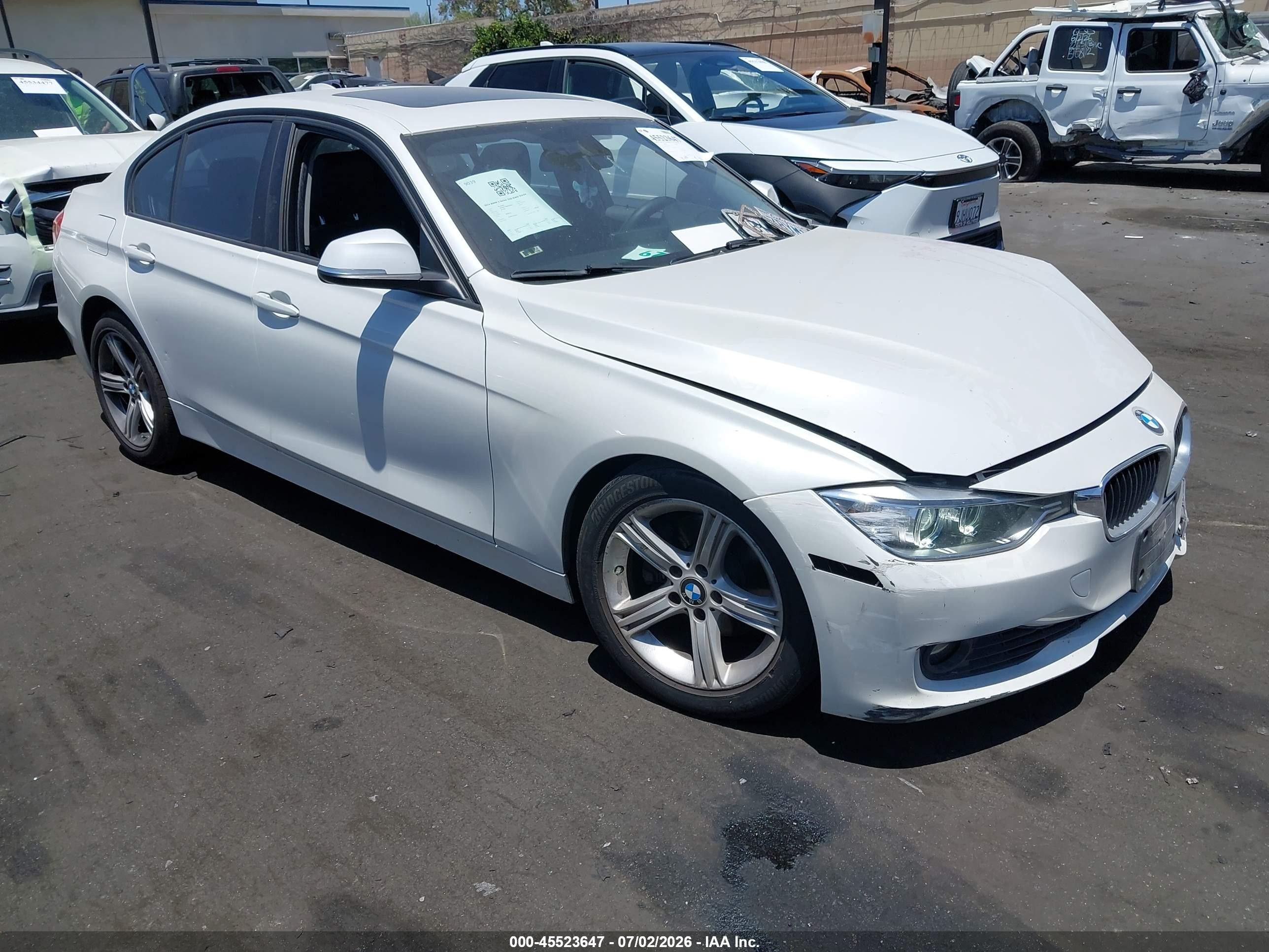 2014 Bmw 328i   White vin: WBA3C1C59EK107025