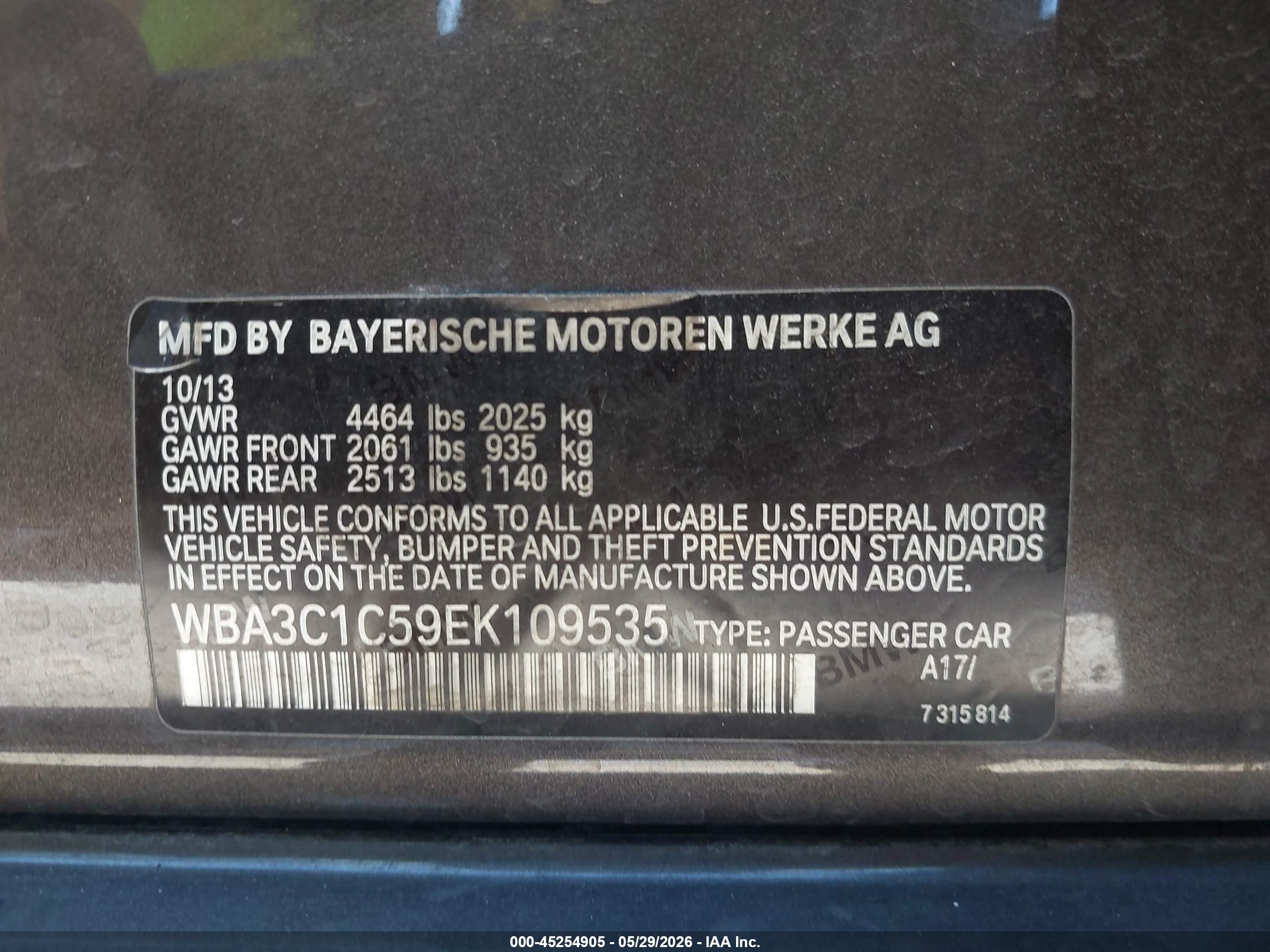 2014 Bmw 328i   Gray vin: WBA3C1C59EK109535