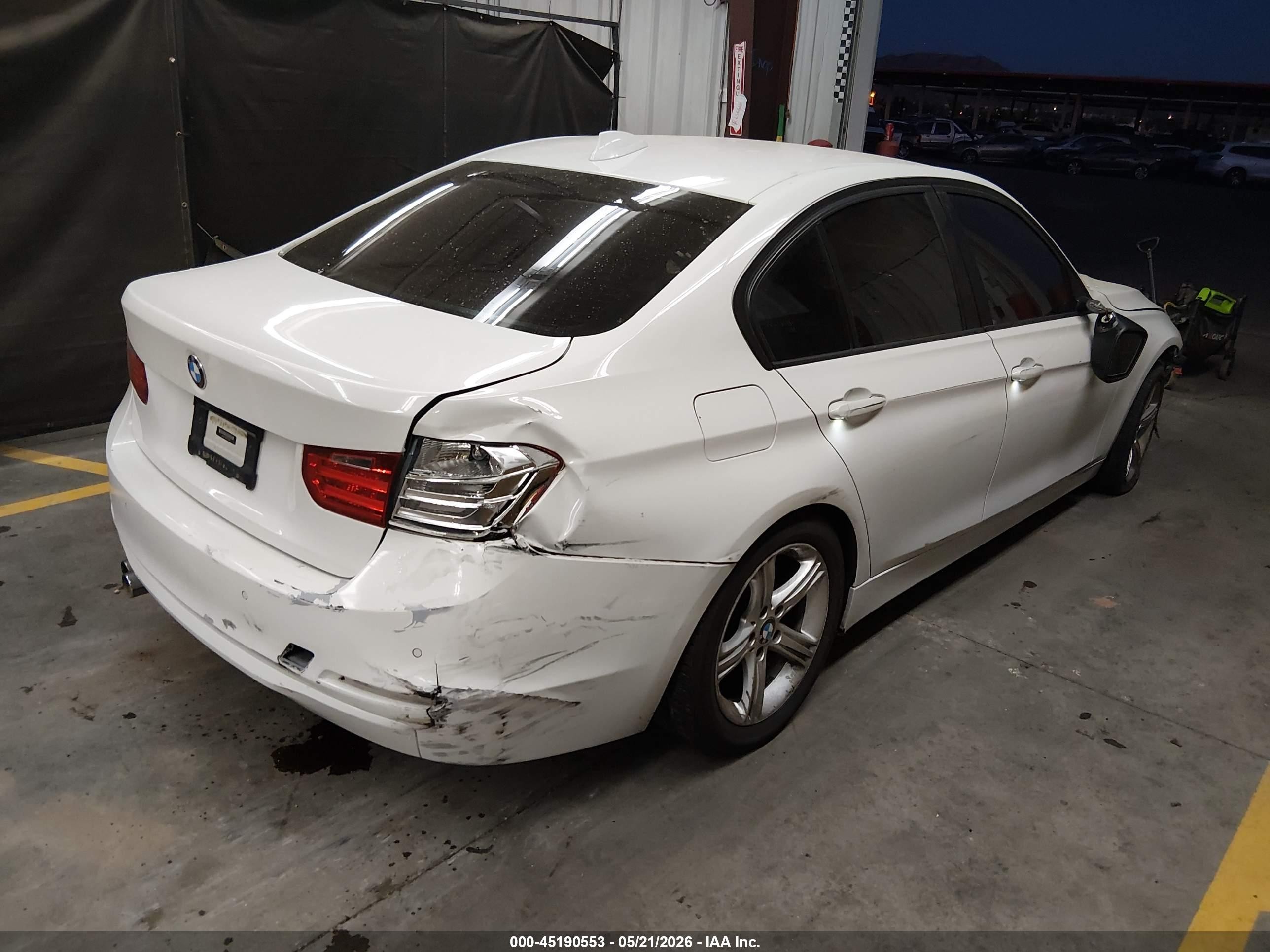 2014 Bmw 328i   White vin: WBA3C1C59EK112676