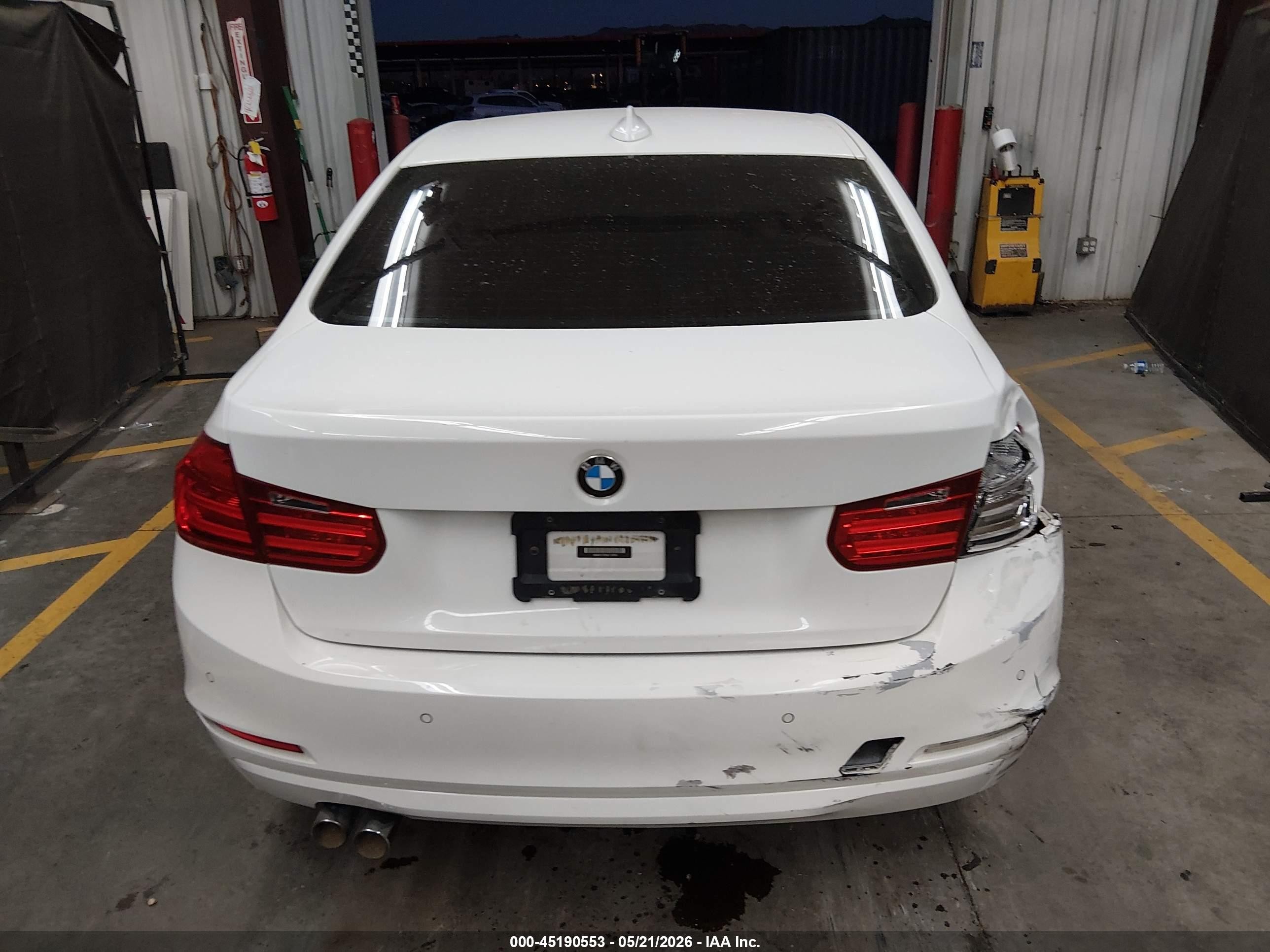 2014 Bmw 328i   White vin: WBA3C1C59EK112676
