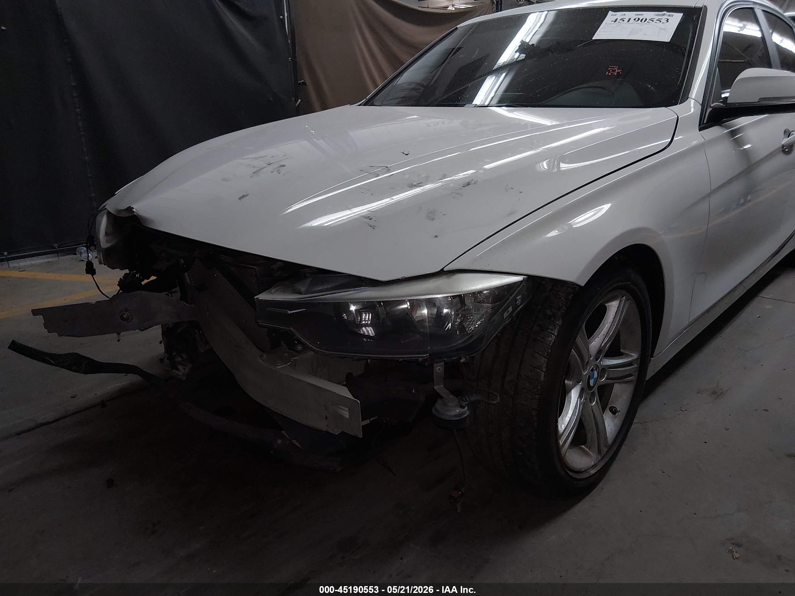 2014 Bmw 328i   White vin: WBA3C1C59EK112676