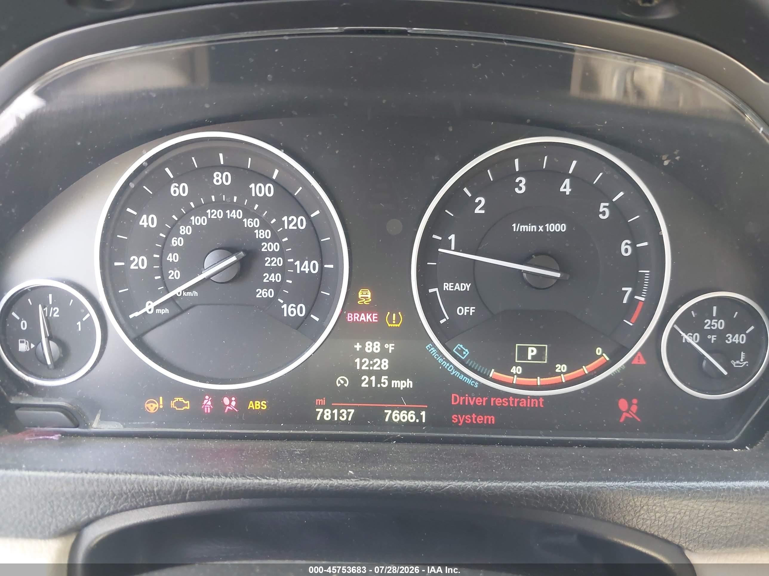 2014 Bmw 328i   Turquoise vin: WBA3C1C59EK114766