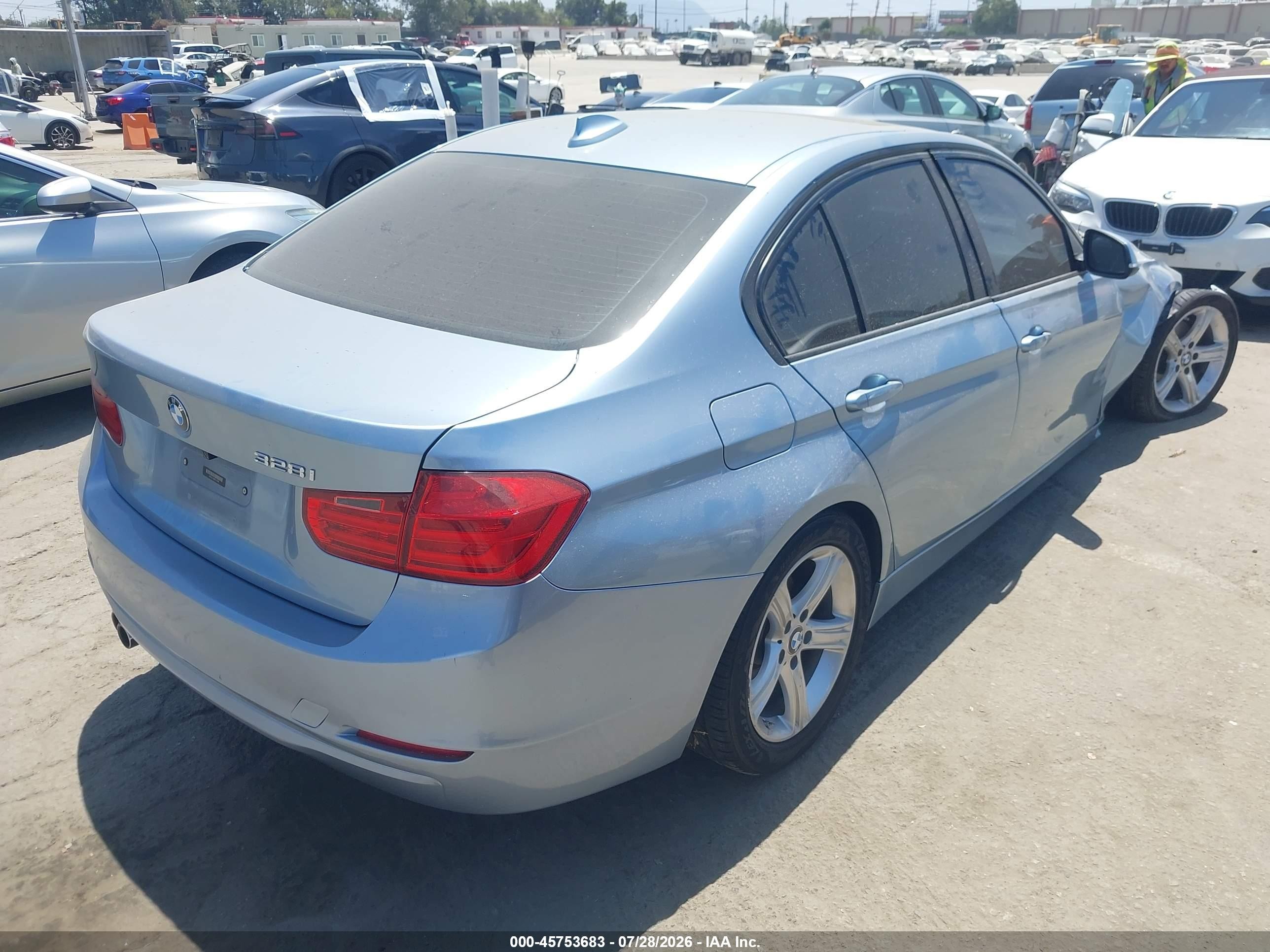 2014 Bmw 328i   Turquoise vin: WBA3C1C59EK114766
