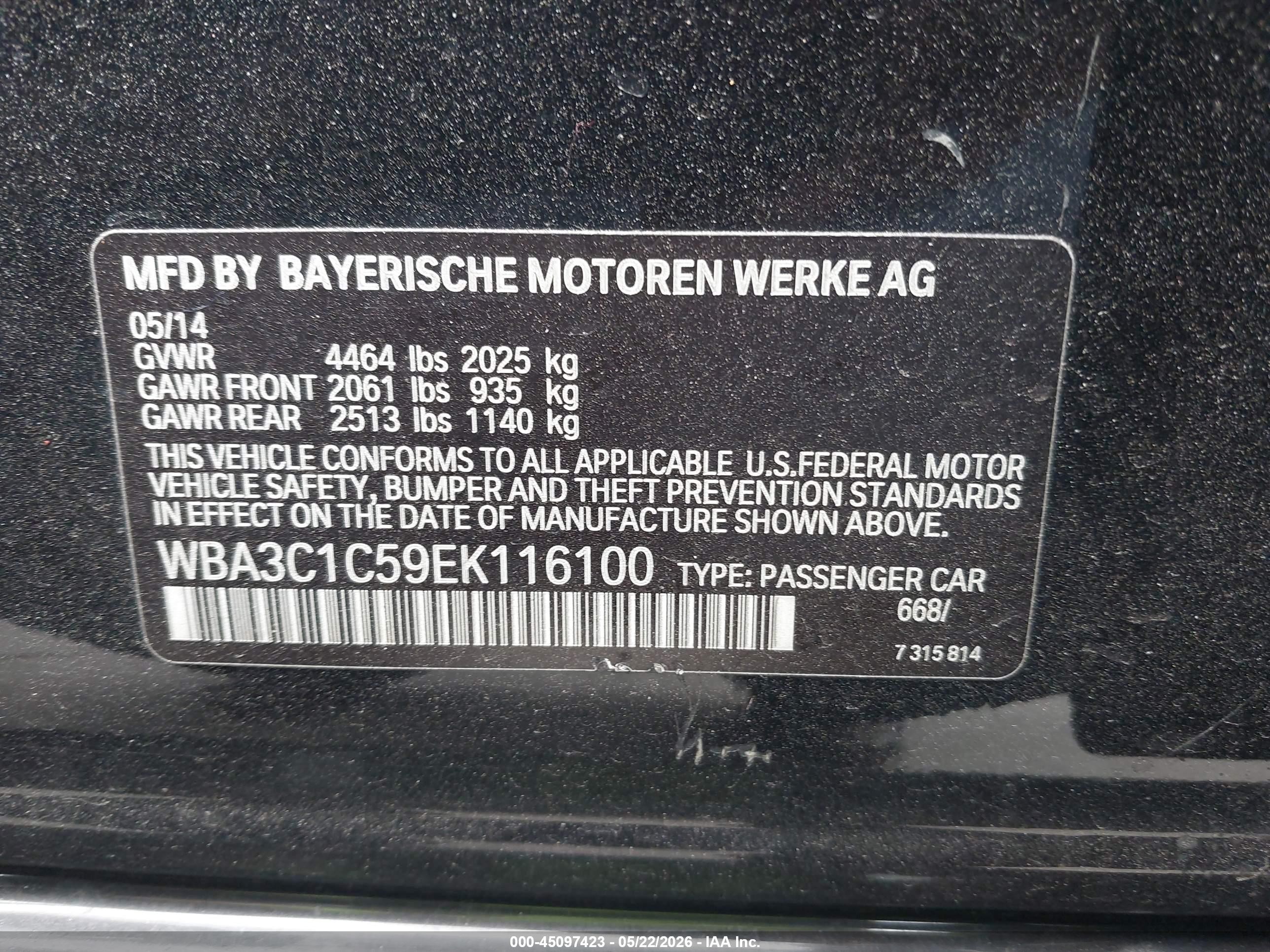 2014 Bmw 328i   Черный vin: WBA3C1C59EK116100