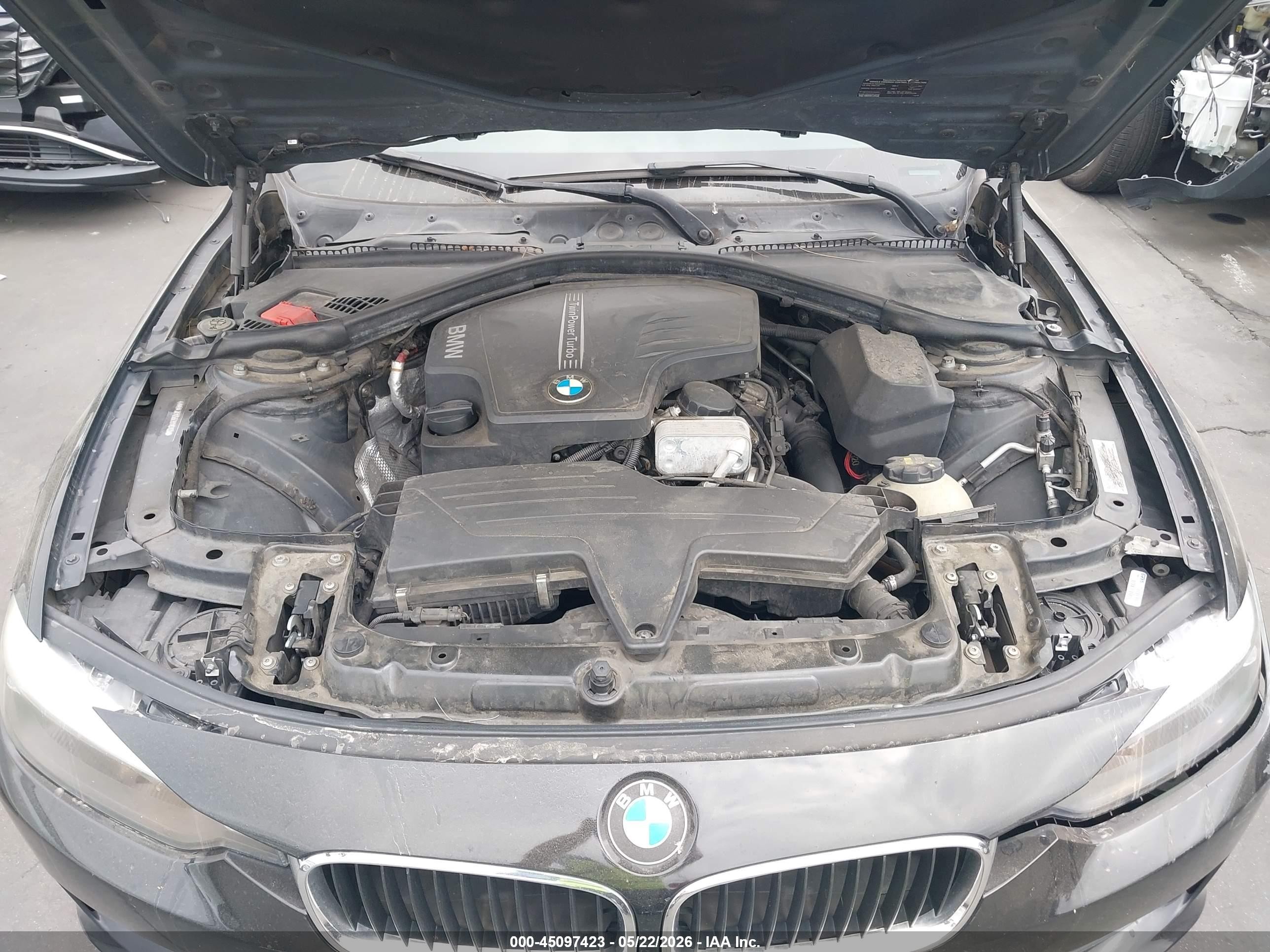 2014 Bmw 328i   Черный vin: WBA3C1C59EK116100
