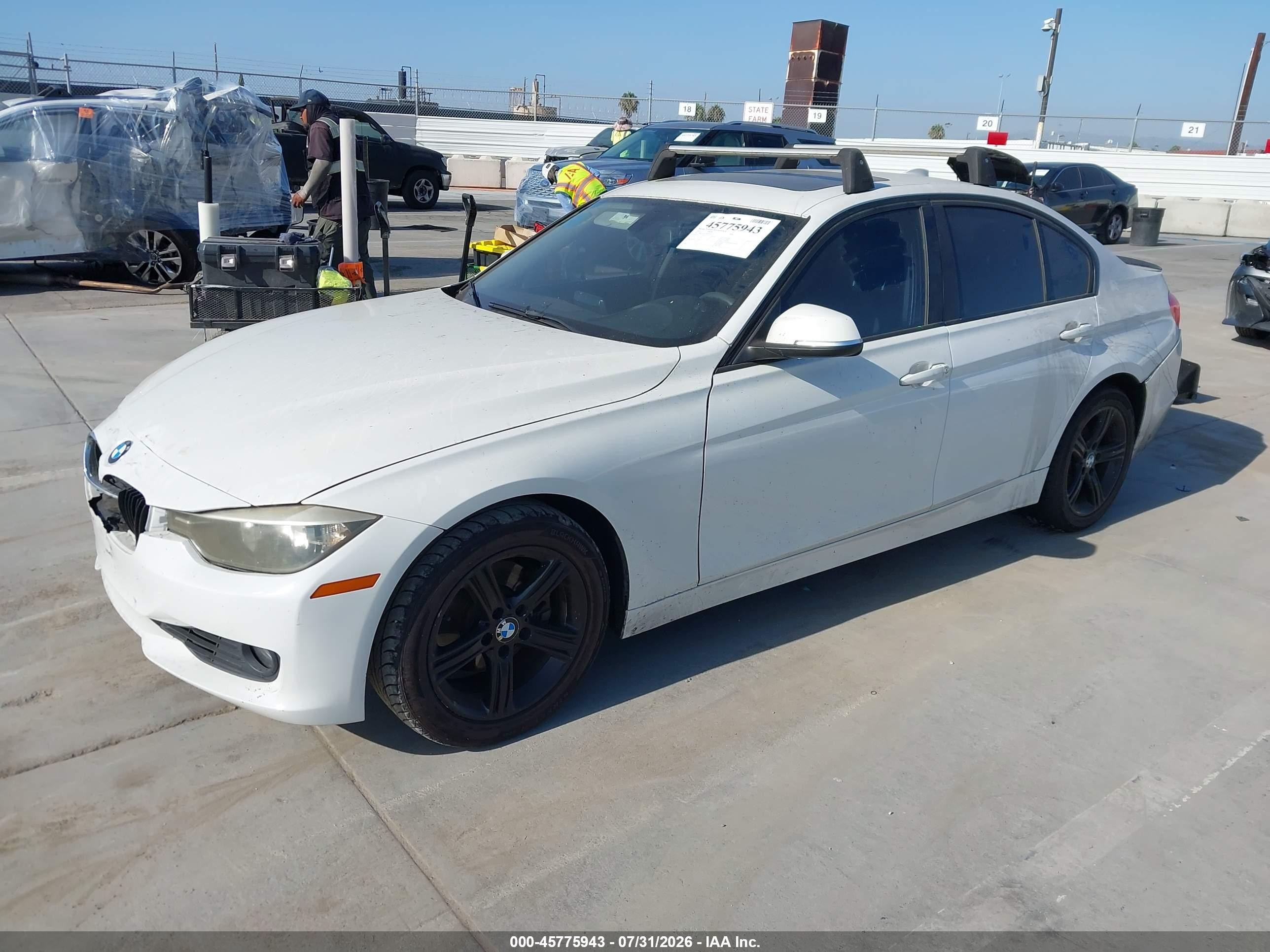 2013 Bmw 328i   White vin: WBA3C1C5XDF444231