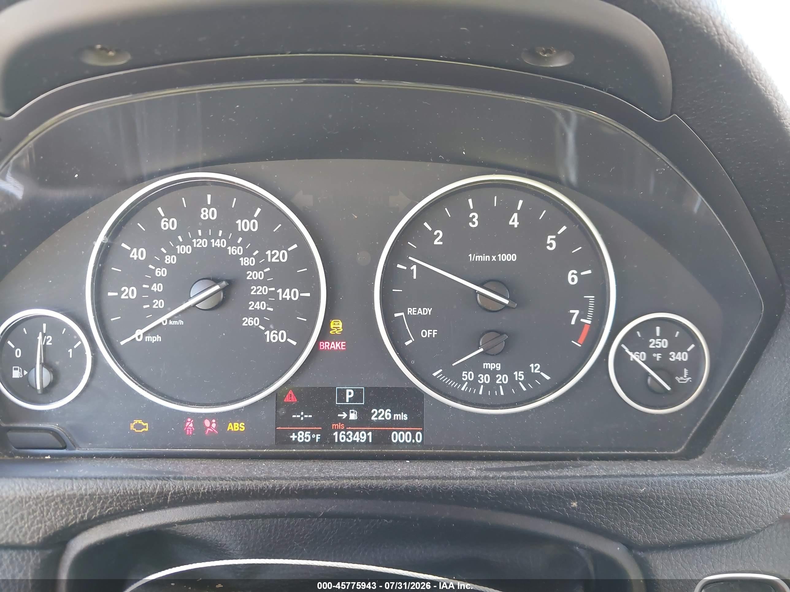 2013 Bmw 328i   White vin: WBA3C1C5XDF444231