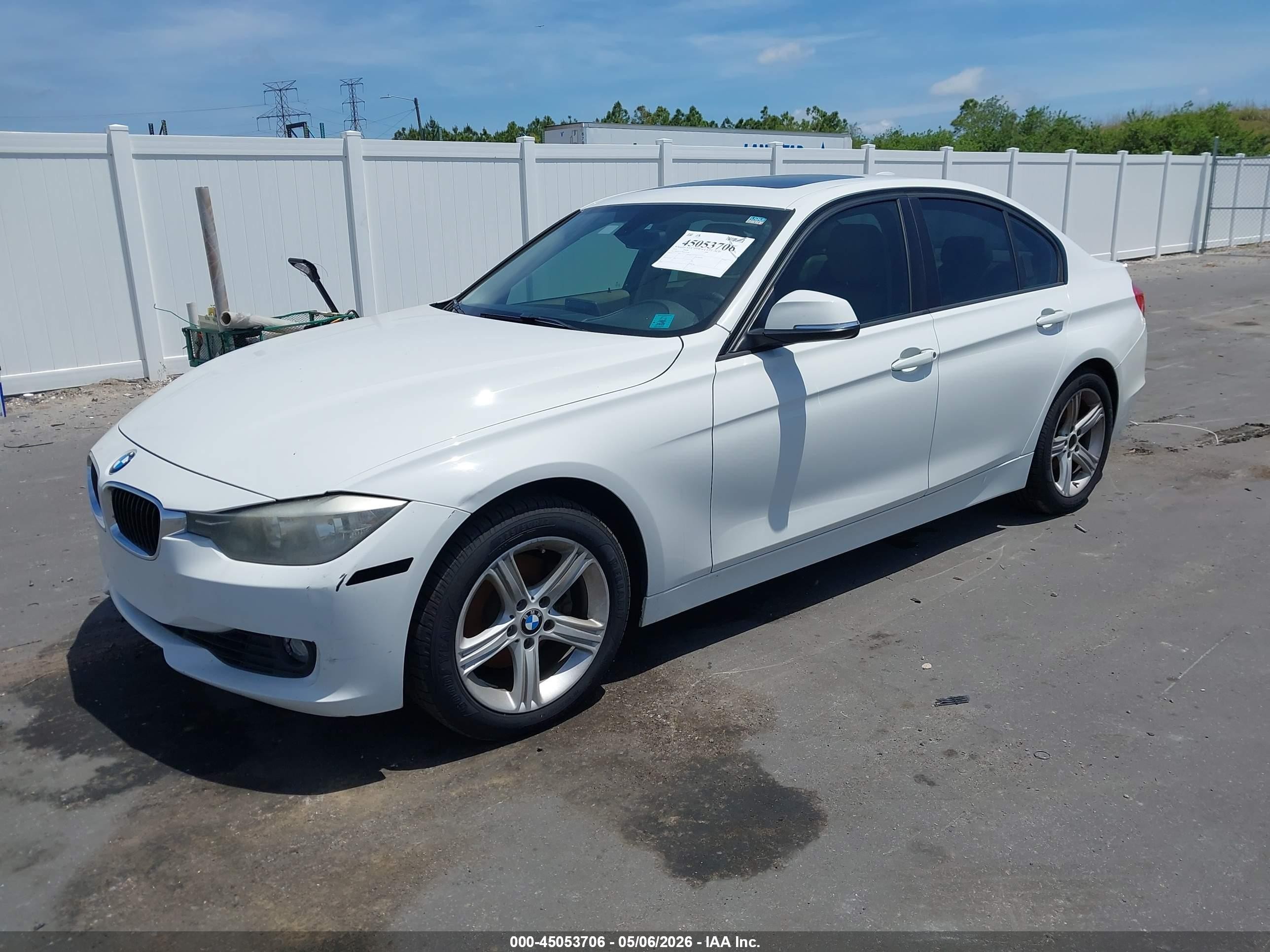 2014 Bmw 328i   White vin: WBA3C1C5XEK105140