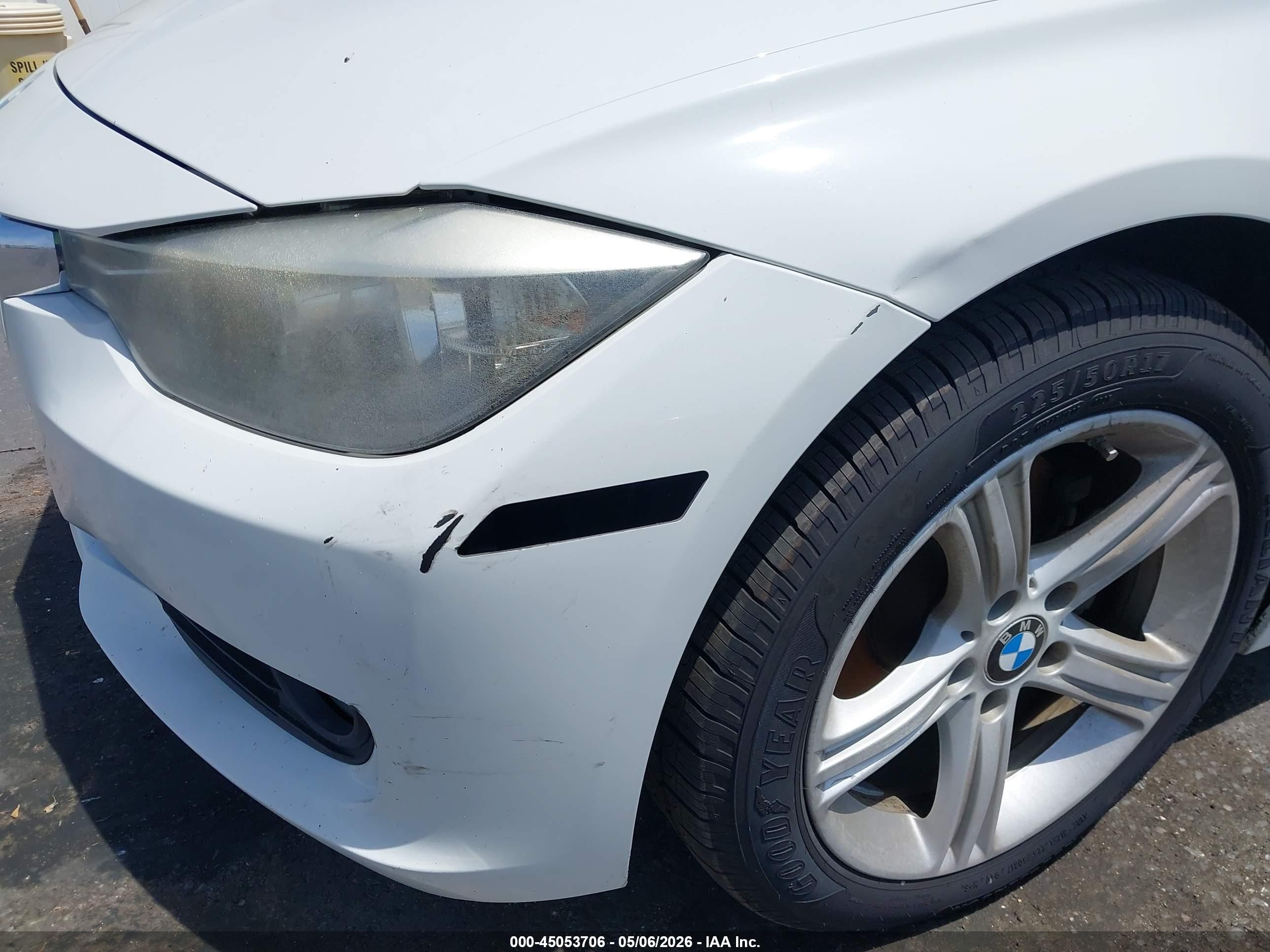 2014 Bmw 328i   White vin: WBA3C1C5XEK105140