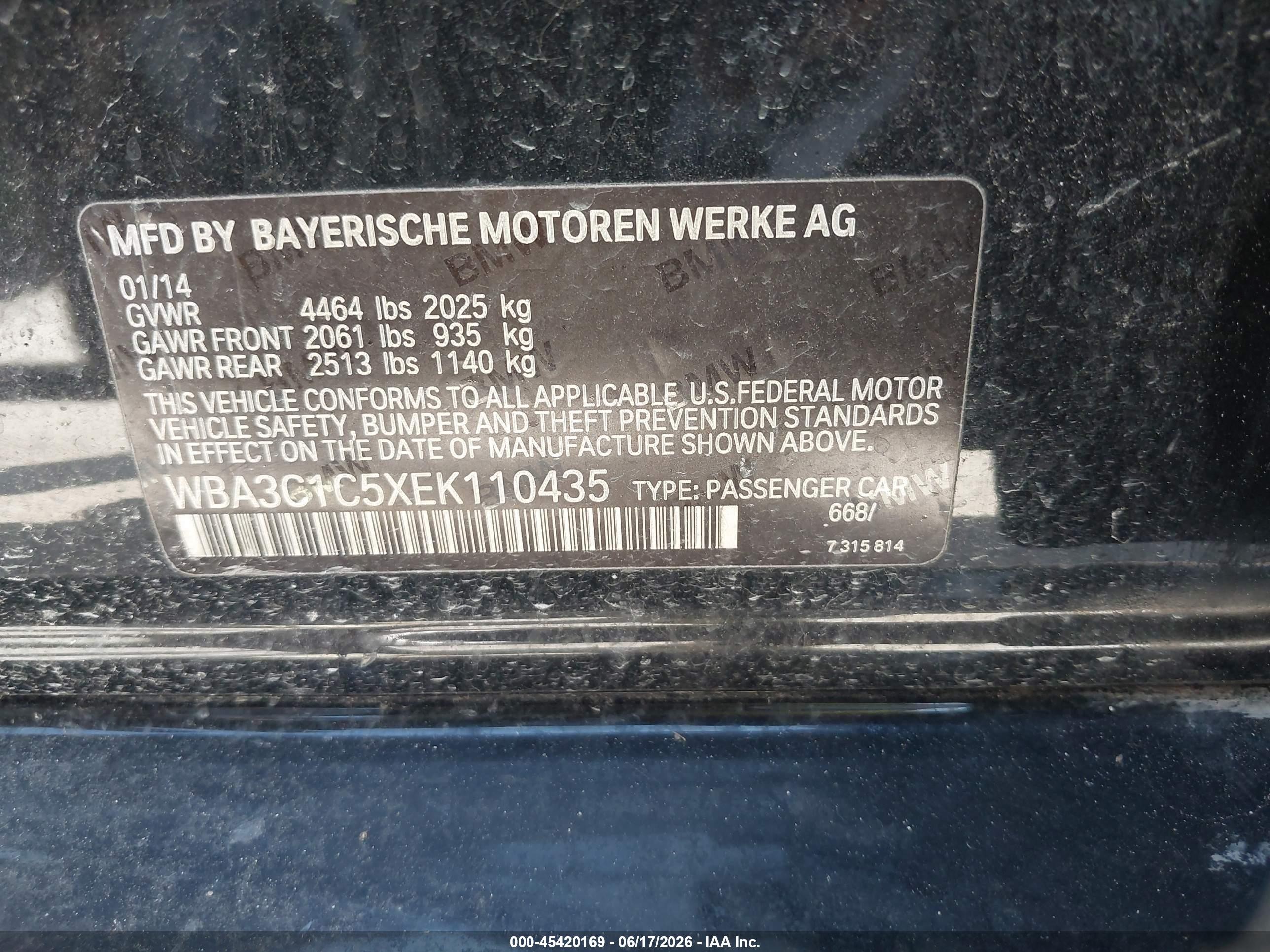 2014 Bmw 328i   Black vin: WBA3C1C5XEK110435