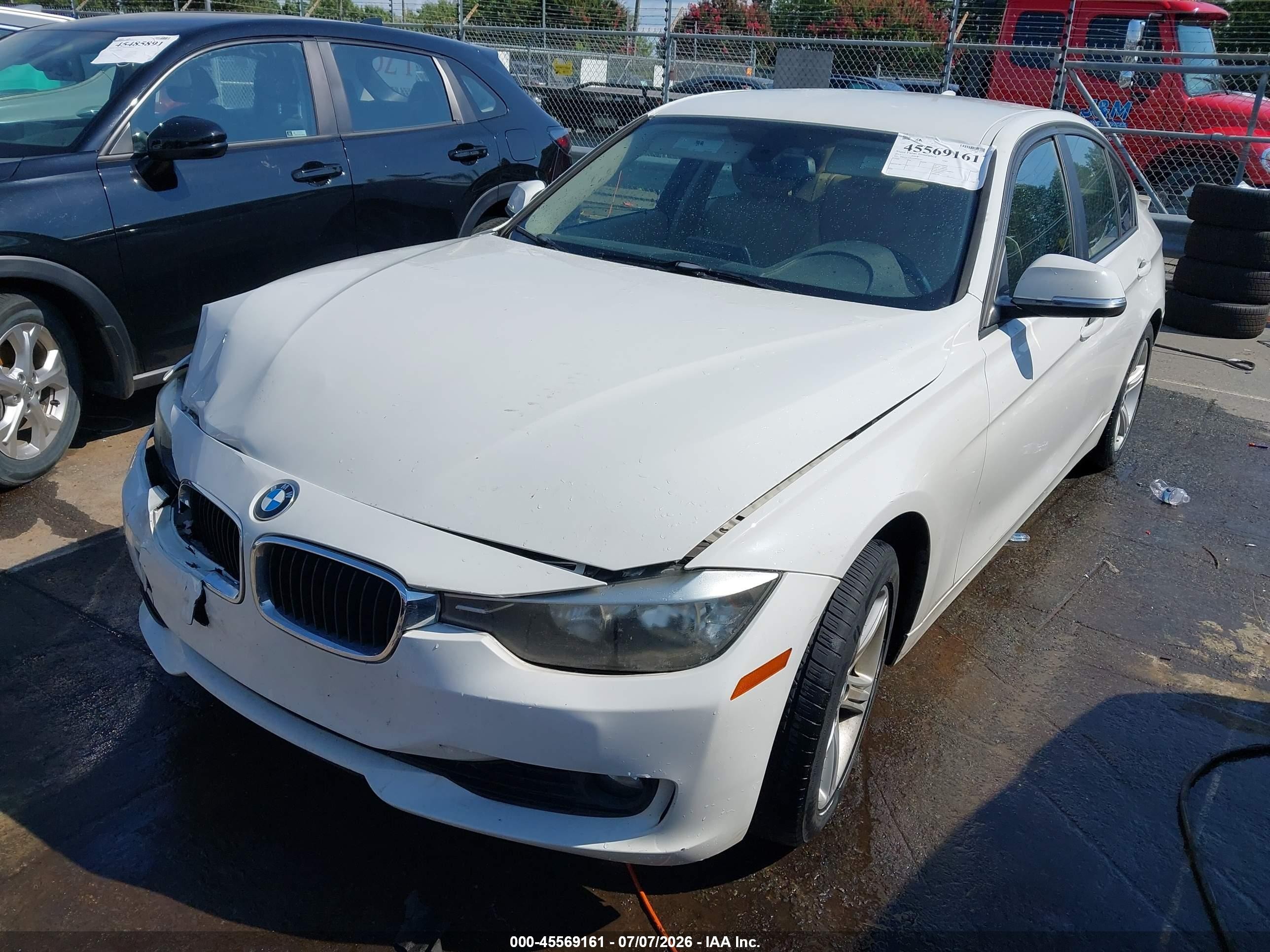 2013 Bmw 328i White vin: WBA3C1G51DNR49395