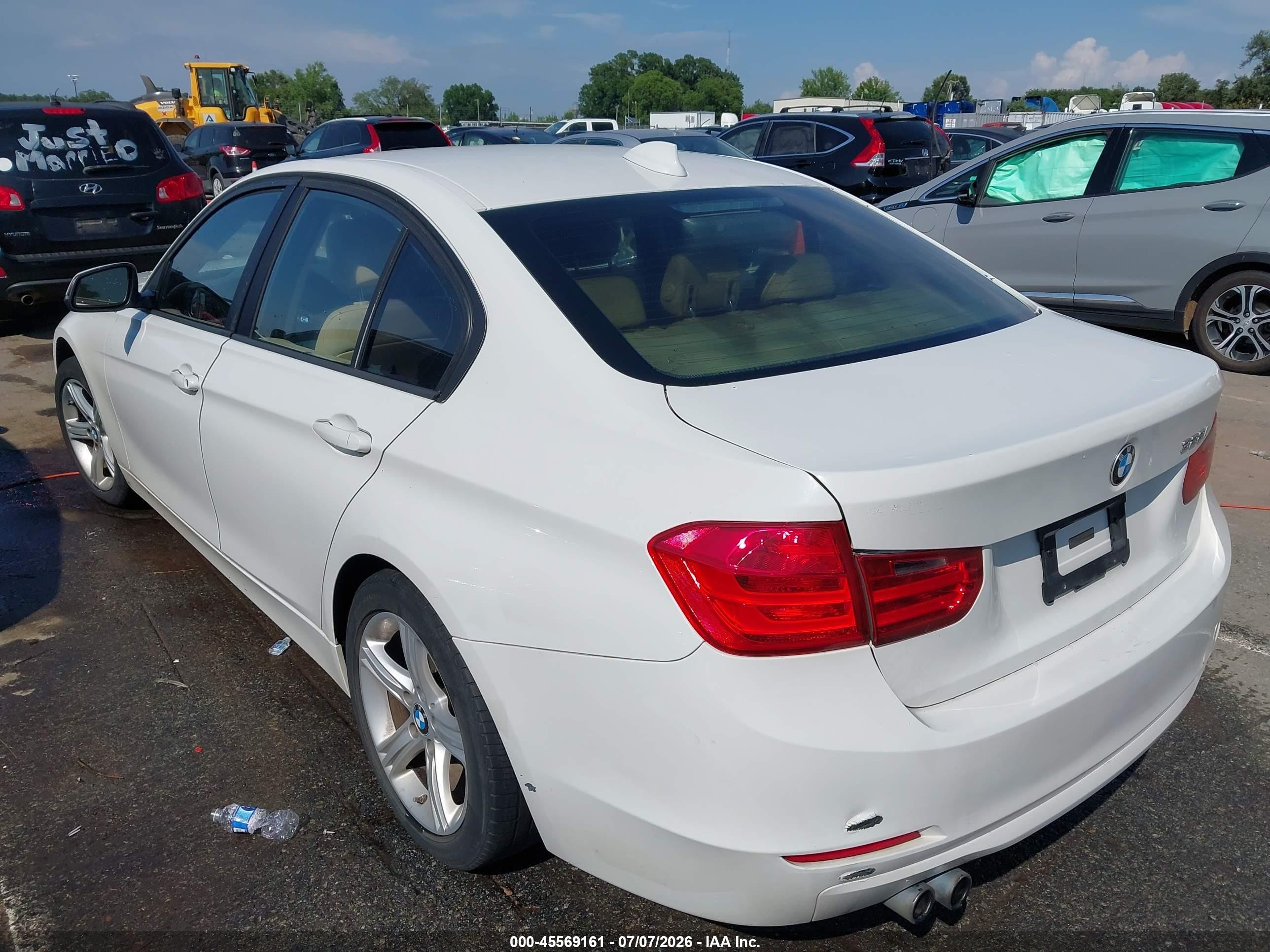 2013 Bmw 328i White vin: WBA3C1G51DNR49395
