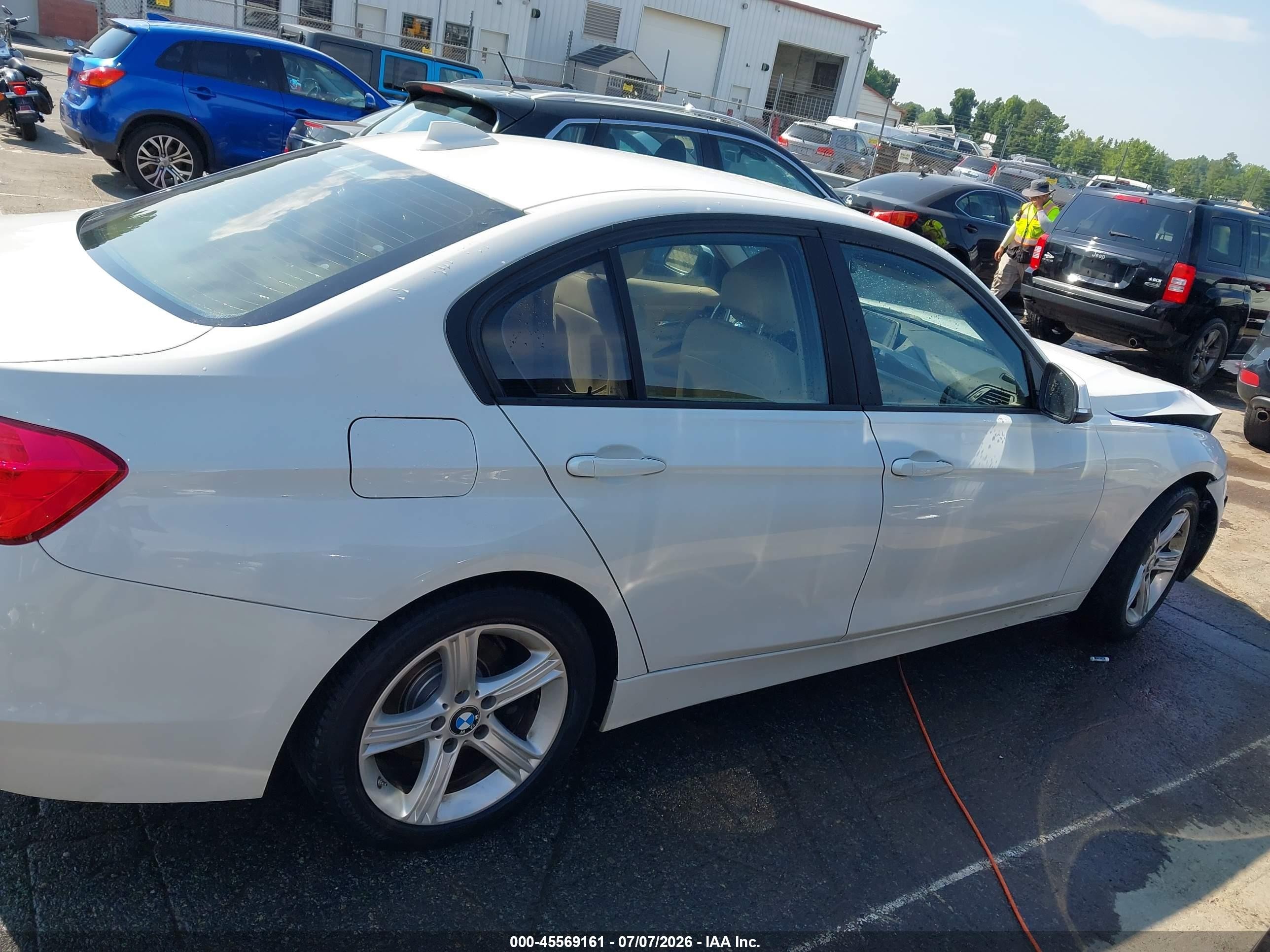 2013 Bmw 328i White vin: WBA3C1G51DNR49395