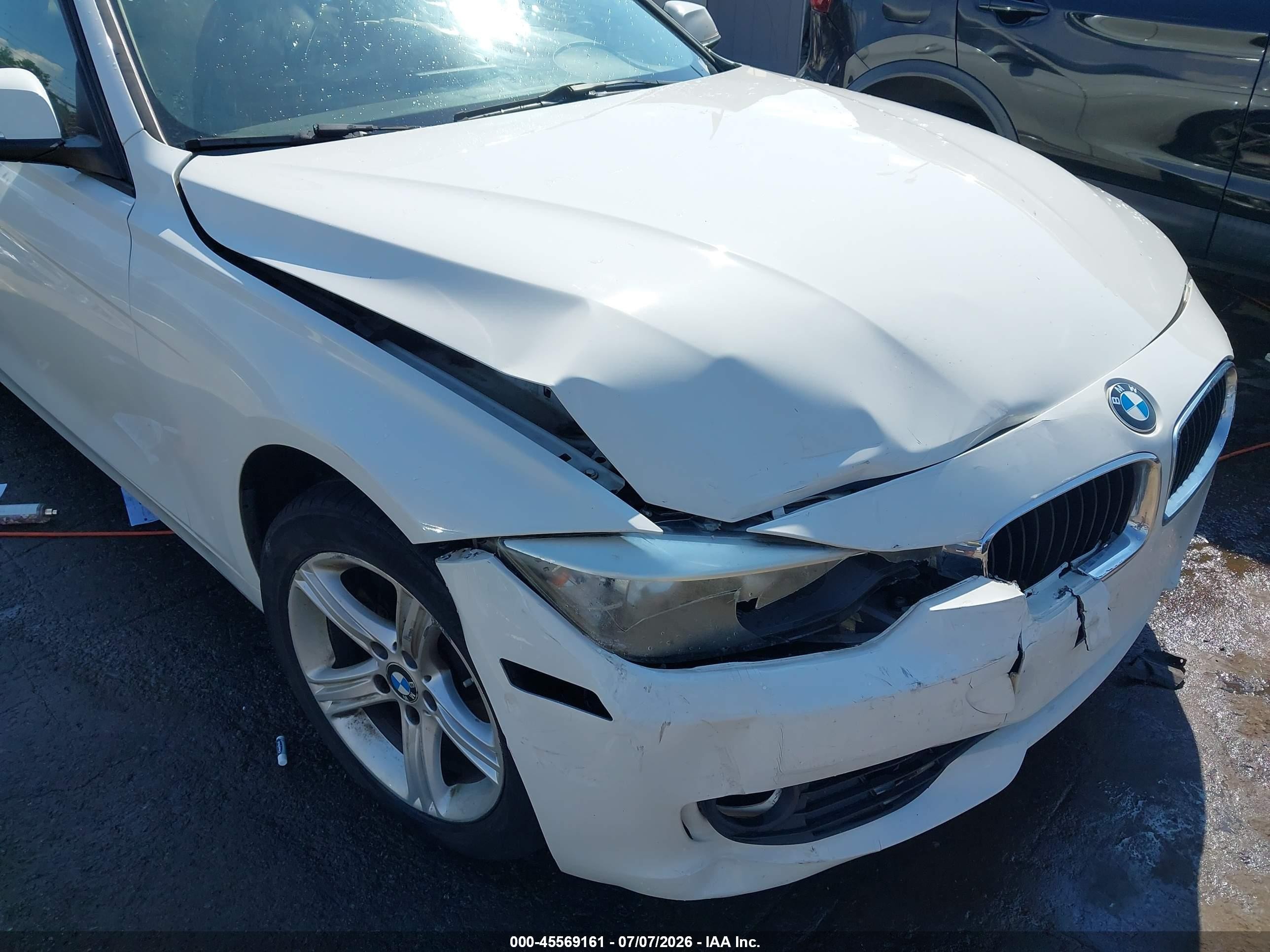 2013 Bmw 328i White vin: WBA3C1G51DNR49395