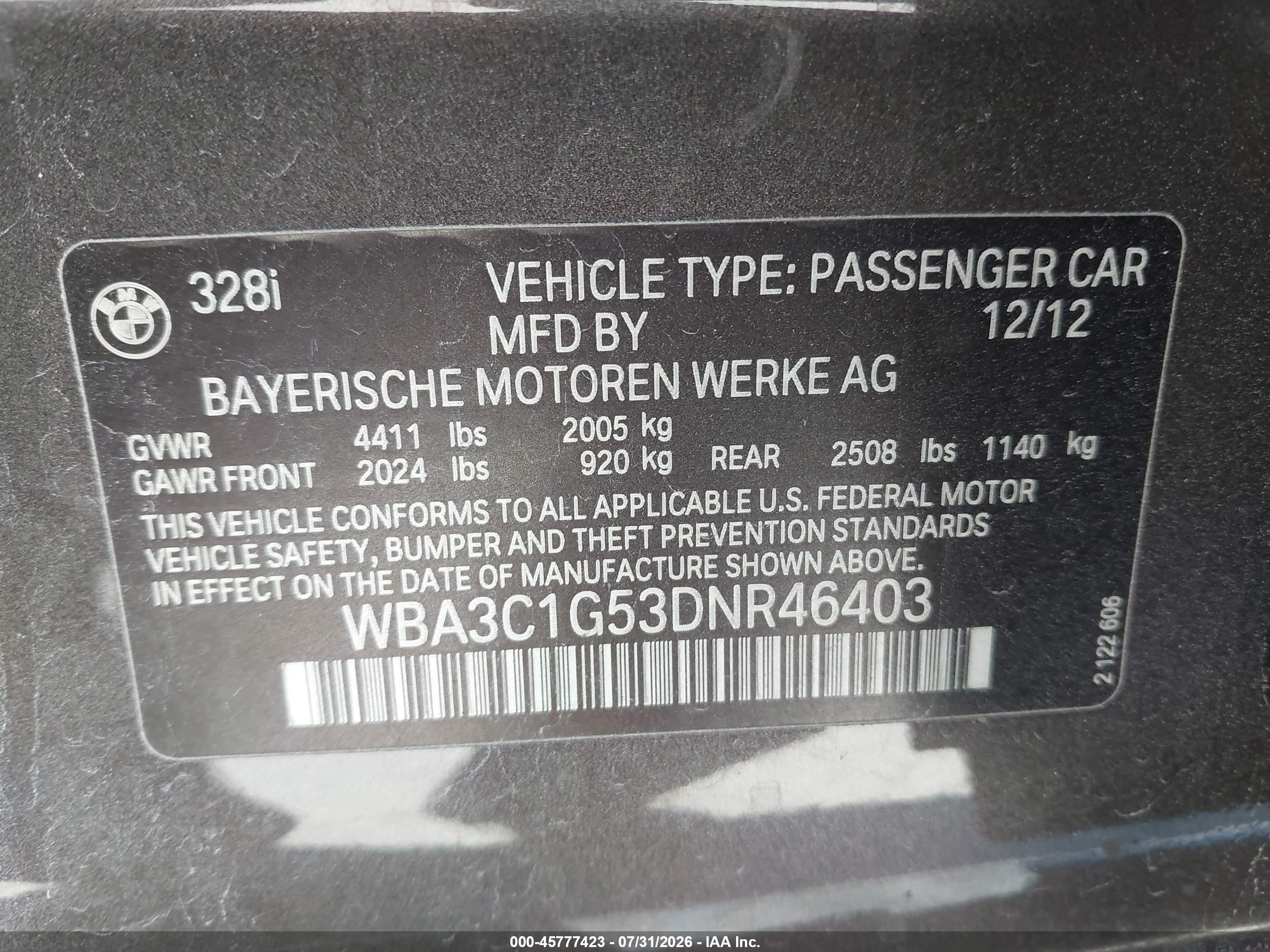 2013 Bmw 328i   Brown vin: WBA3C1G53DNR46403